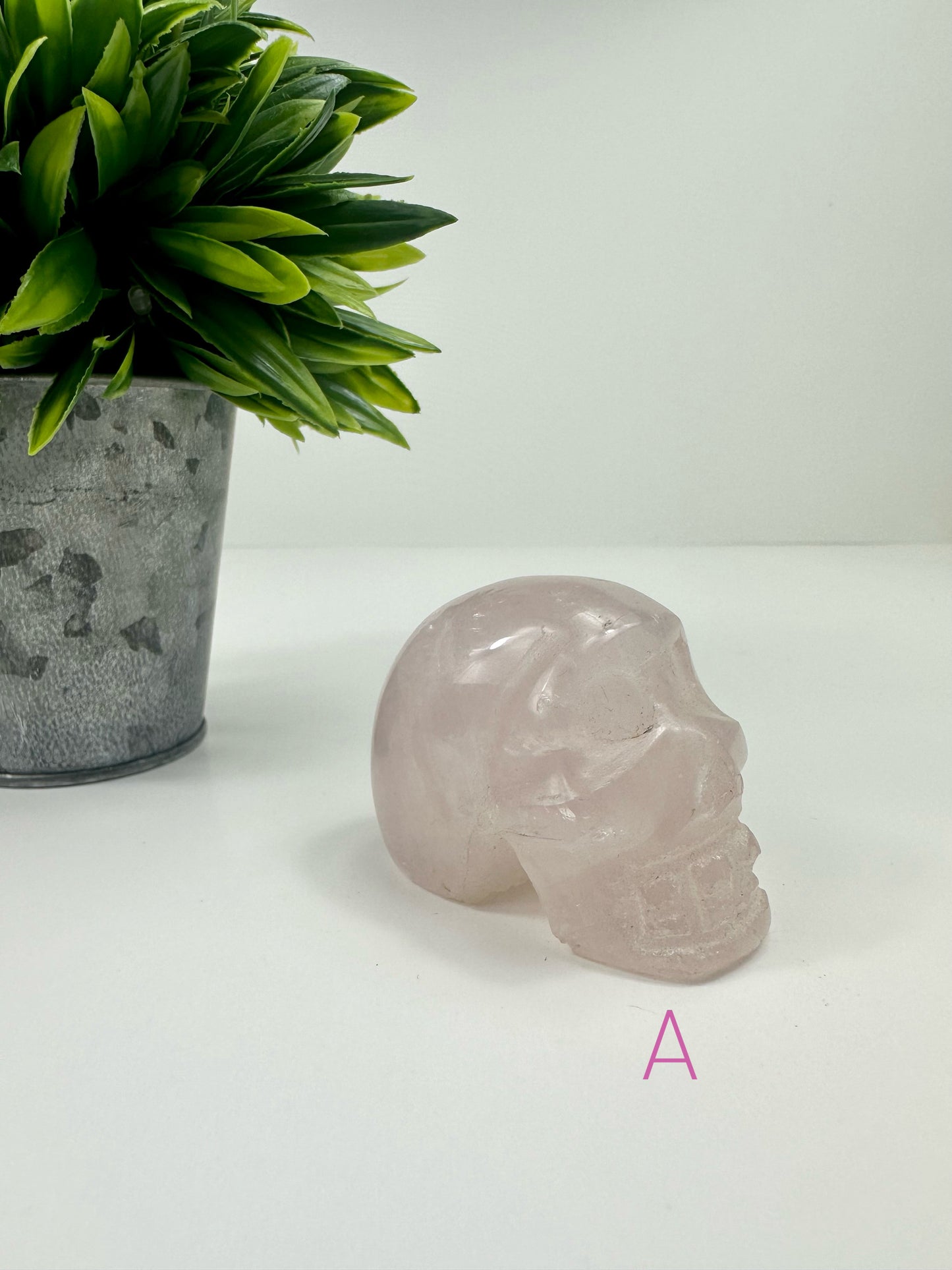 Rose Quartz Skull A