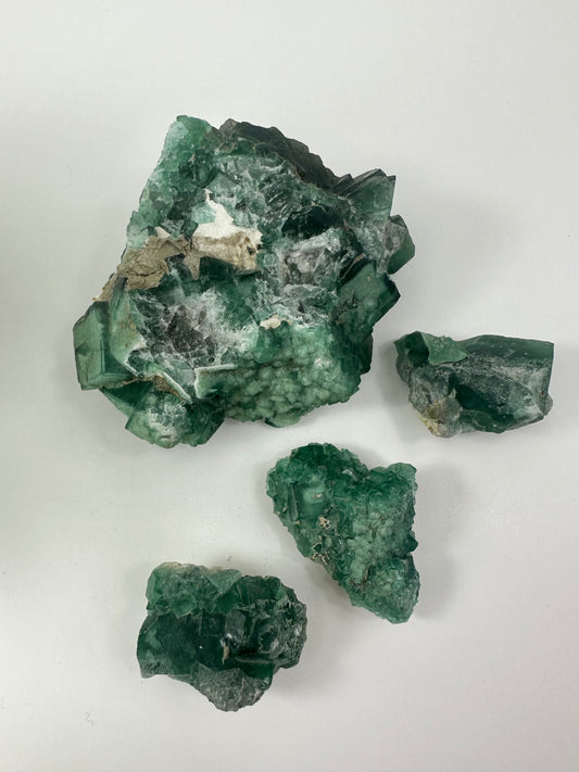 Green Fluorite (Emerald Green) Raw Specimens