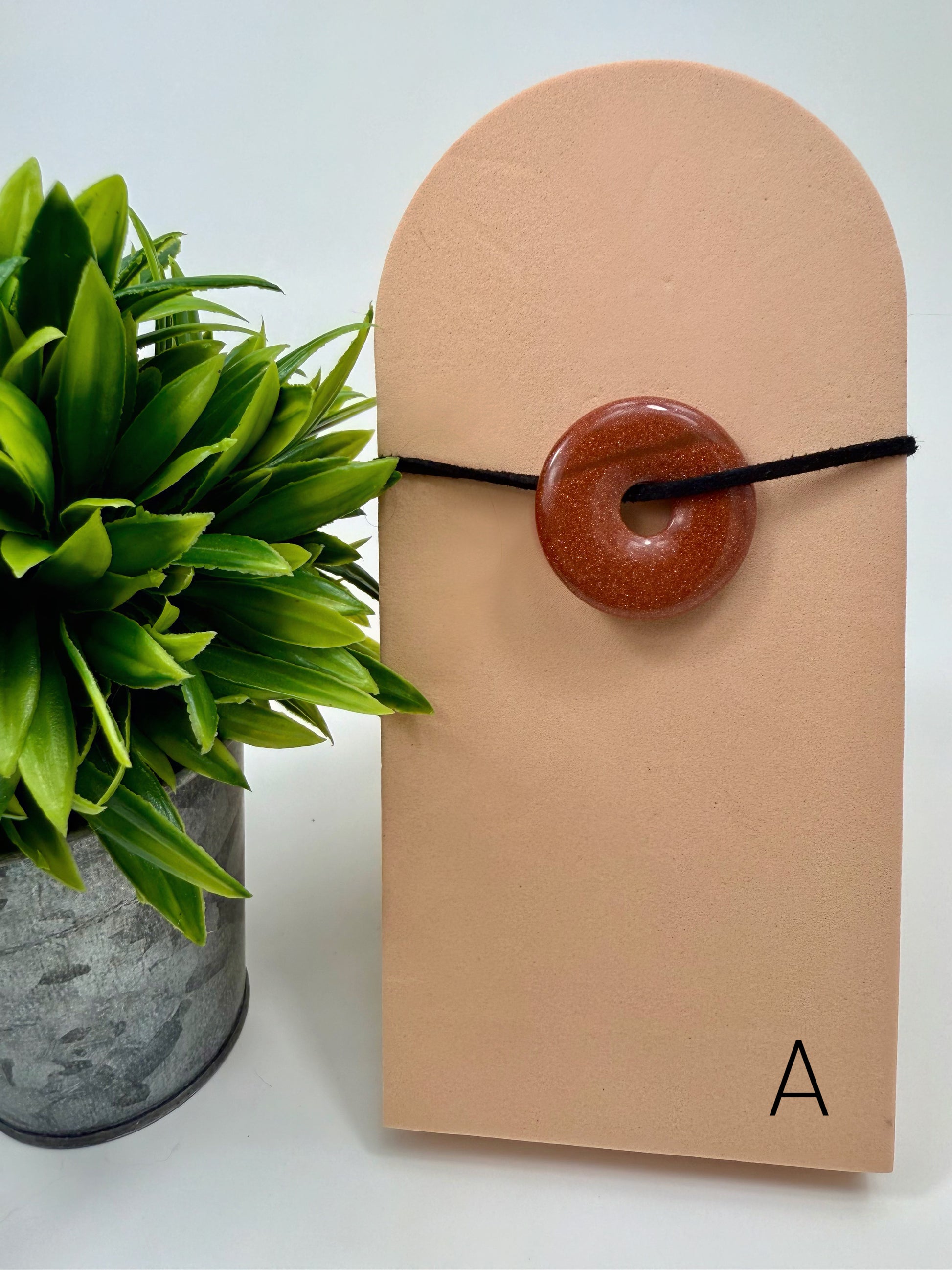 Red Goldstone Pendant - A