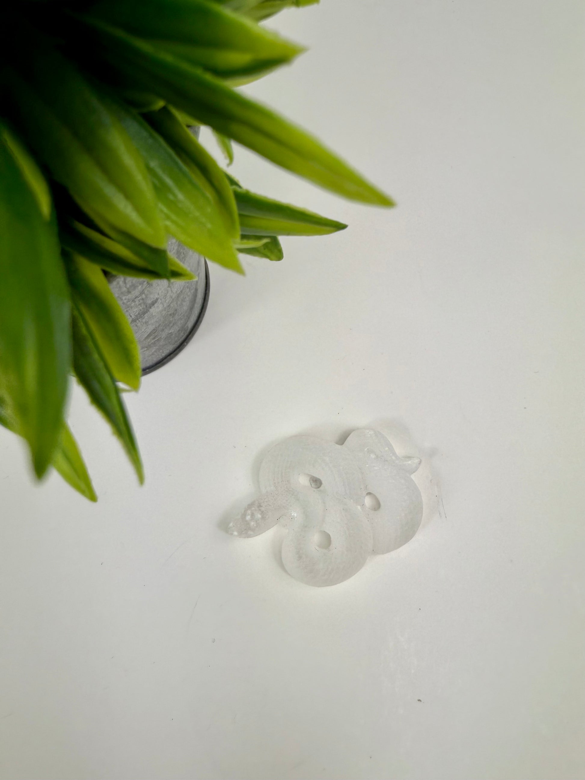Selenite Snake Carving