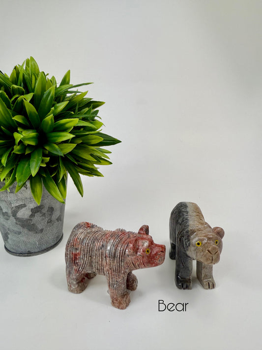 Bear Soapstone Carvings