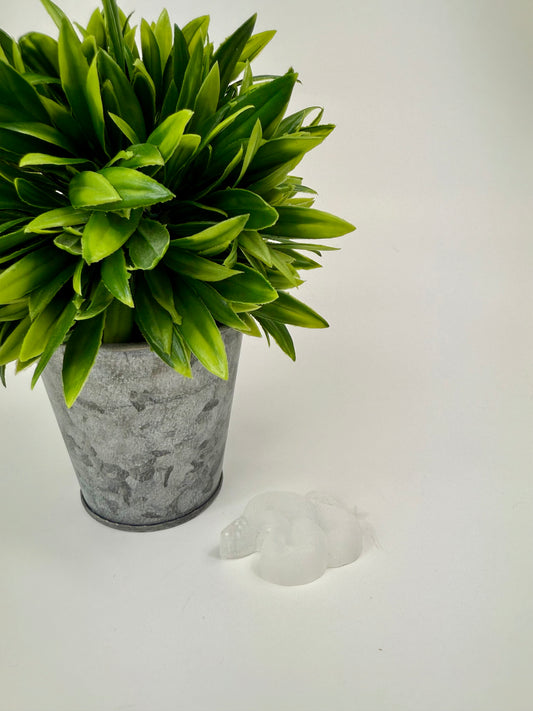 Selenite Snake Carving