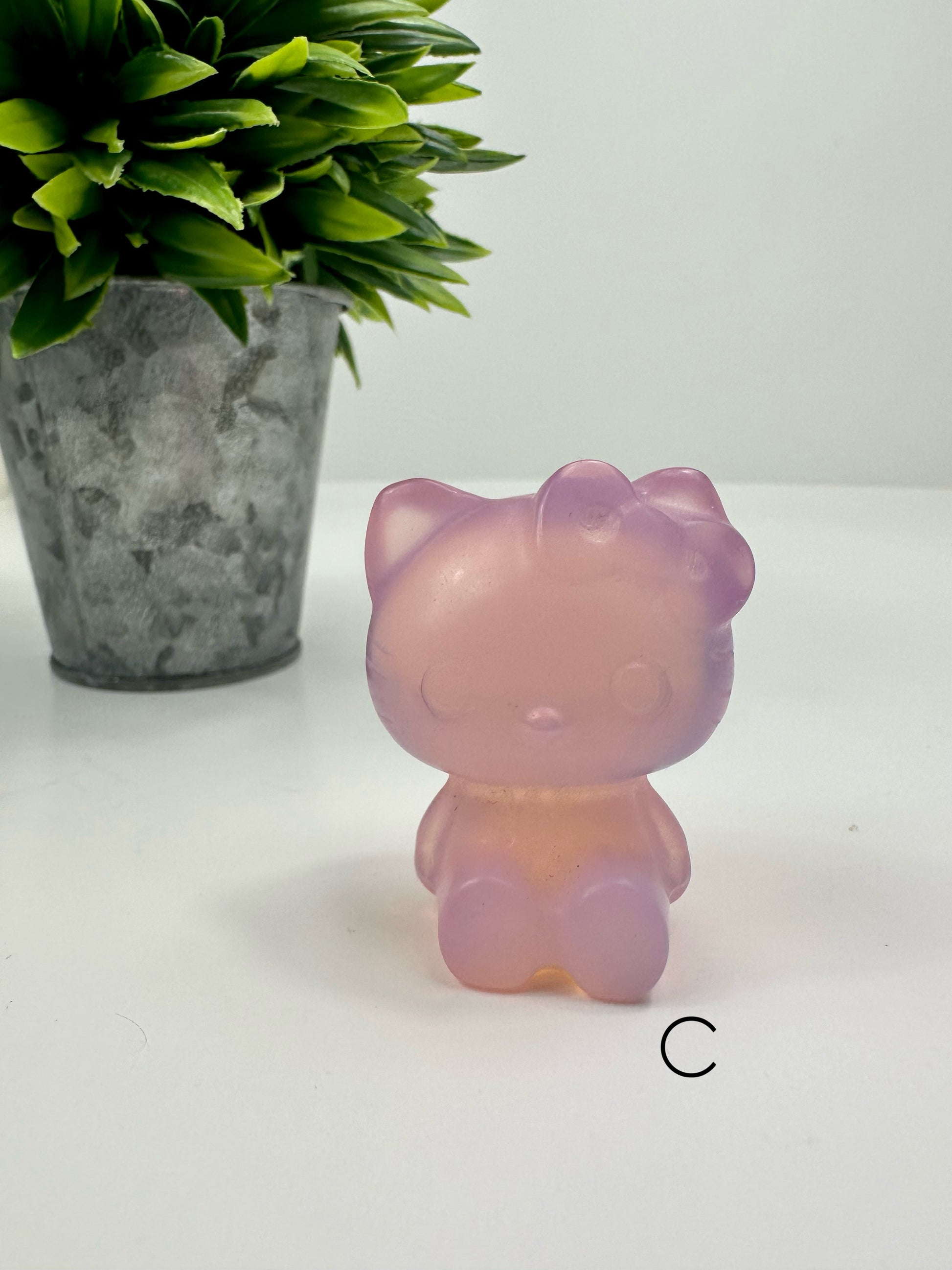 Hello Kitty Pink Opalite Carving (C)