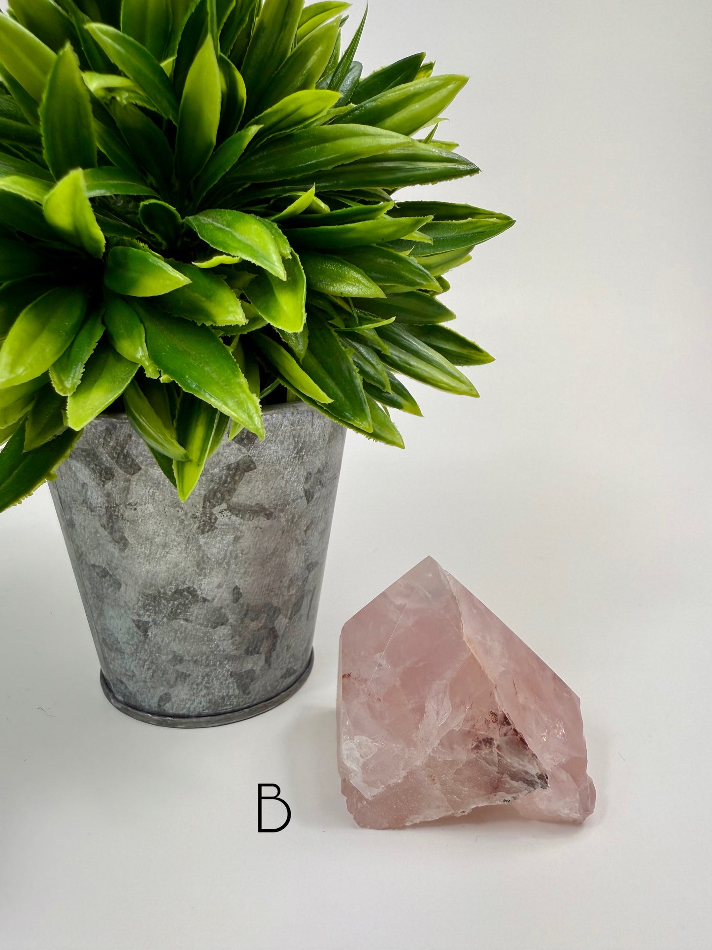 Rose Quartz Raw/Polished Point - B