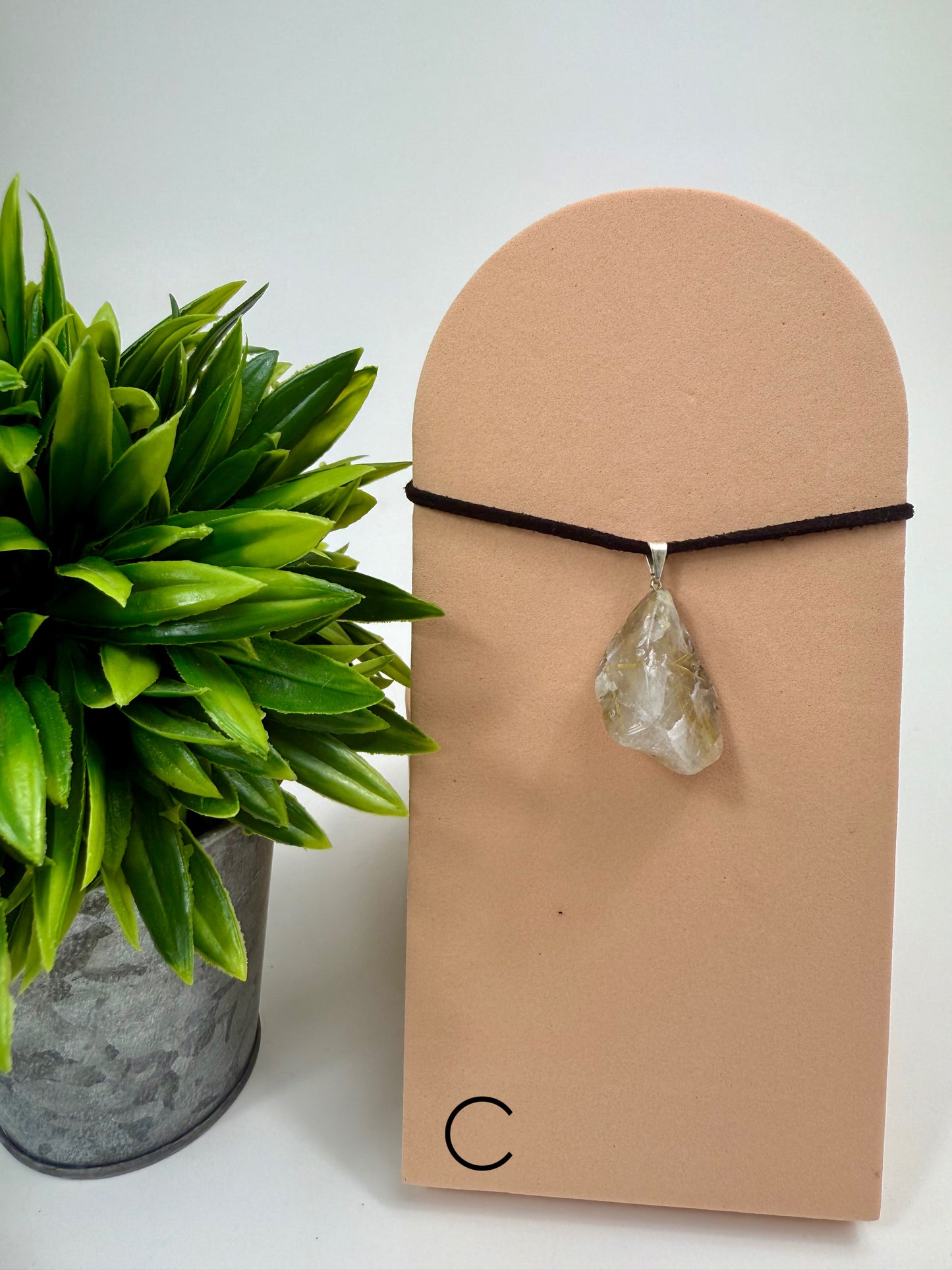 Rutilated Quartz Pendant - C