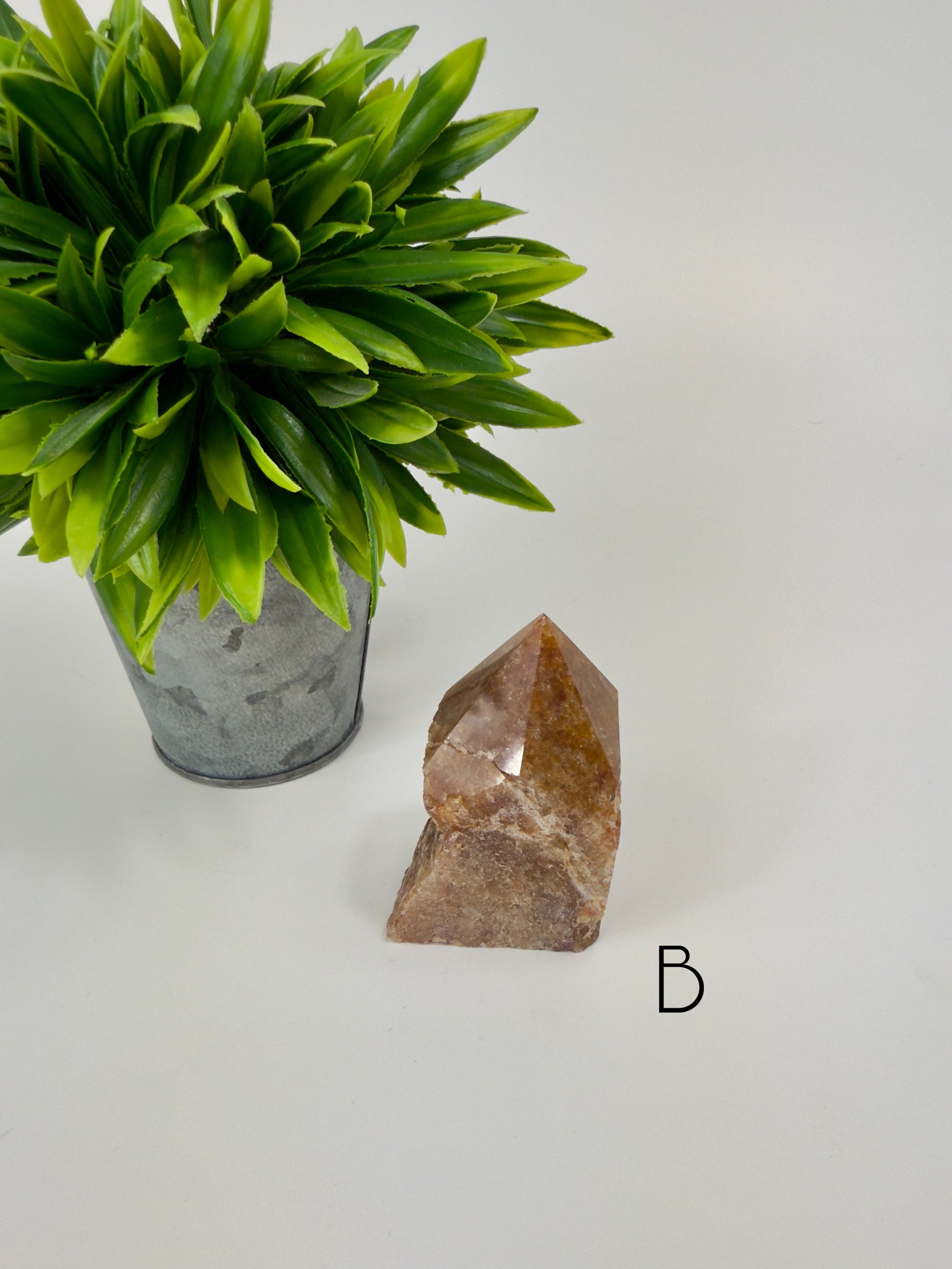 Yellow Hematoid Quartz Raw/Polished Point - B
