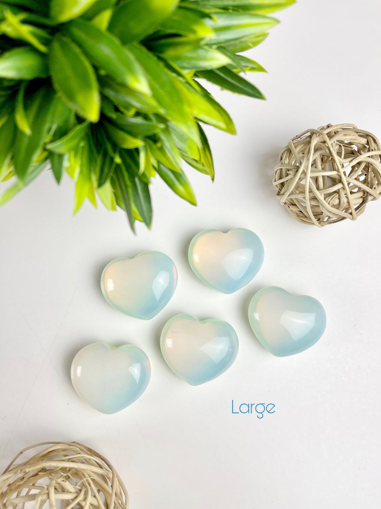 Large Opalite Hearts
