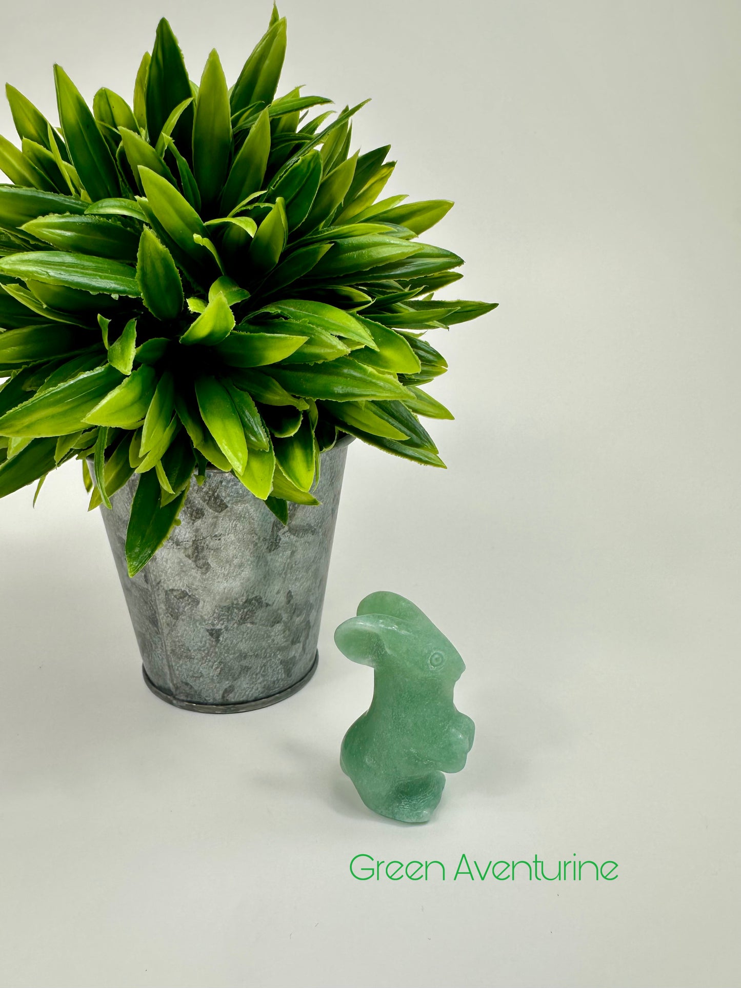 Green Aventurine Crystal Bunny Carving