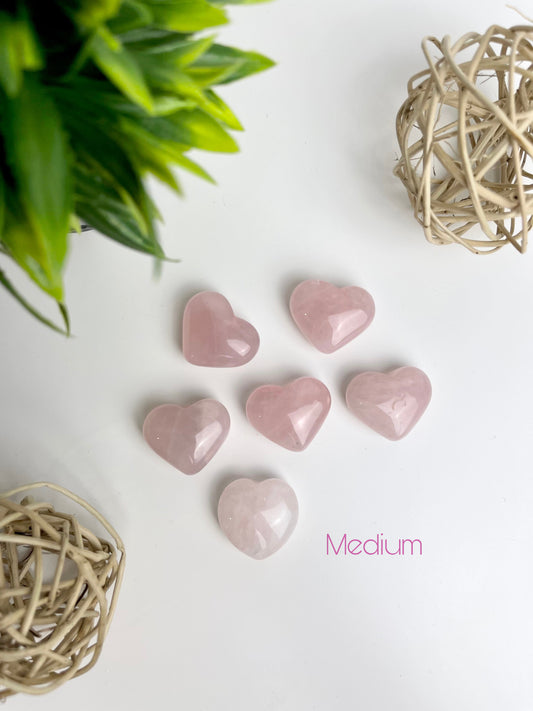 Medium Rose Quartz Hearts