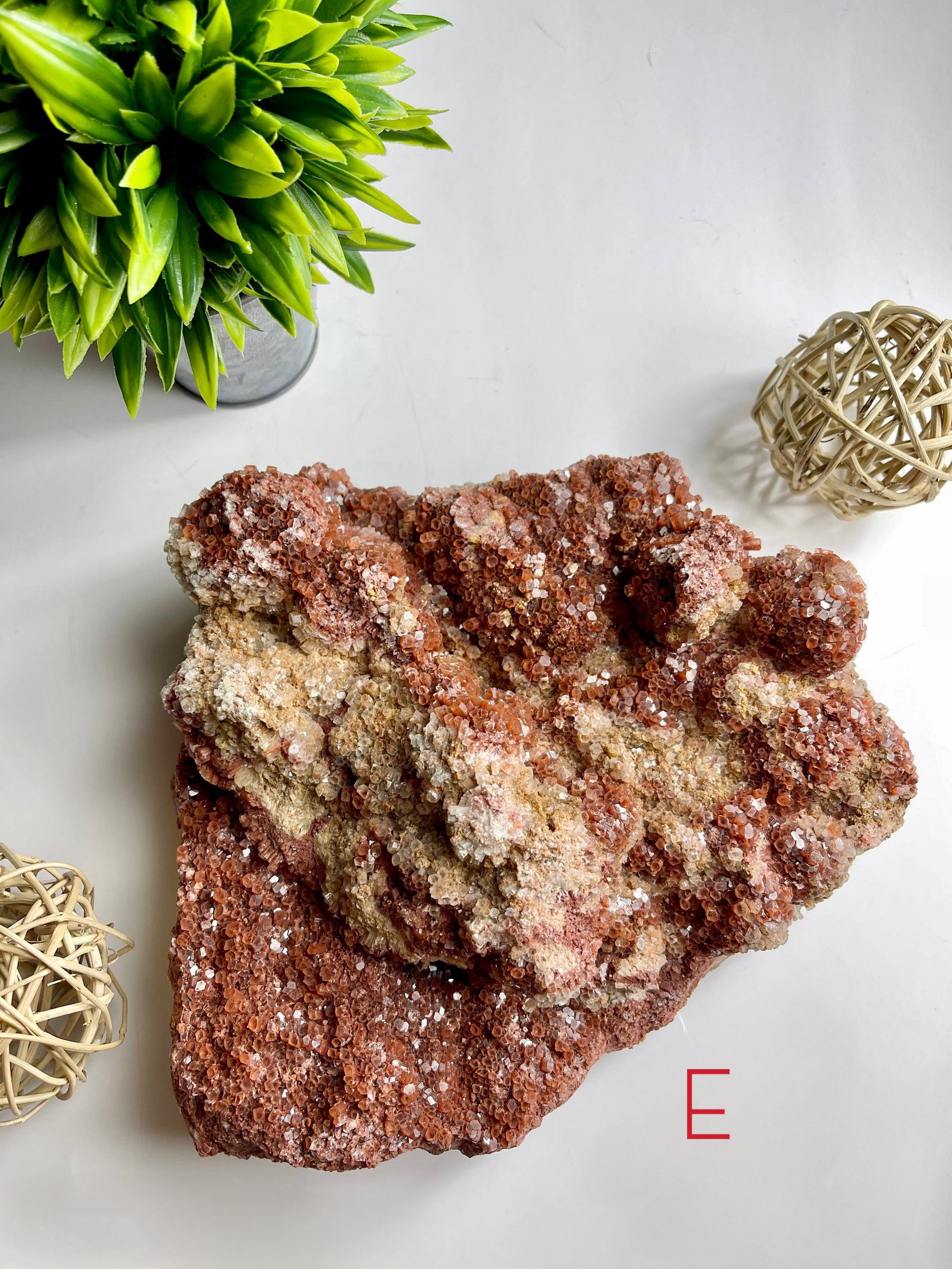 Red Aragonite Raw Cluster E