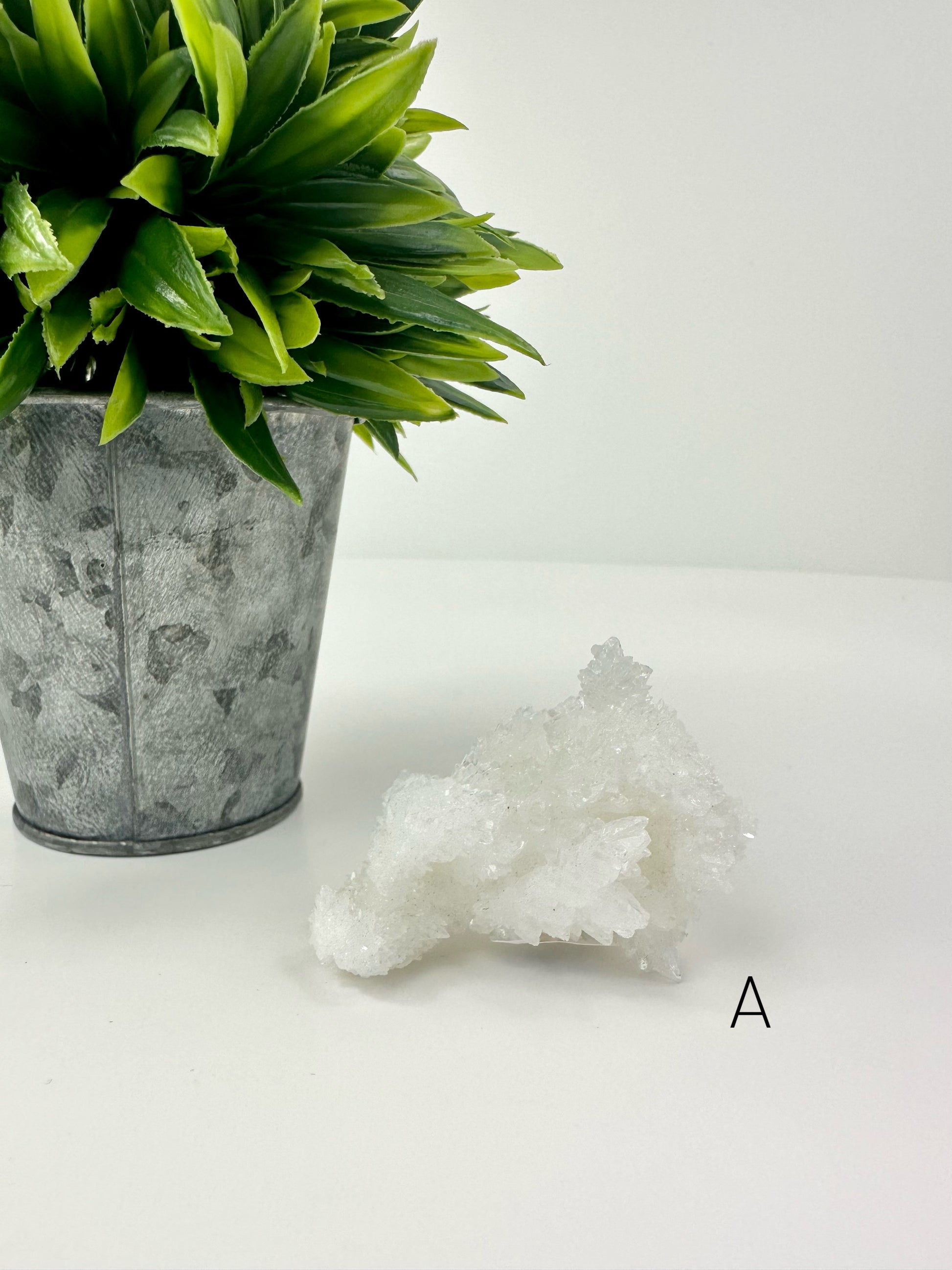 White Aragonite Raw Specimen A
