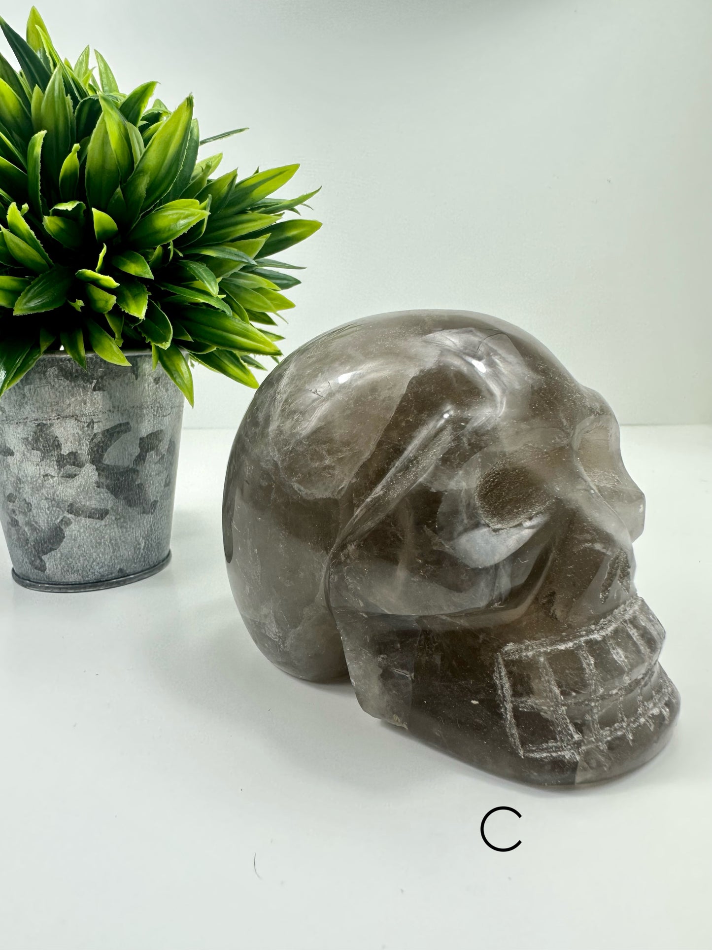 Smokey Quartz Skull C