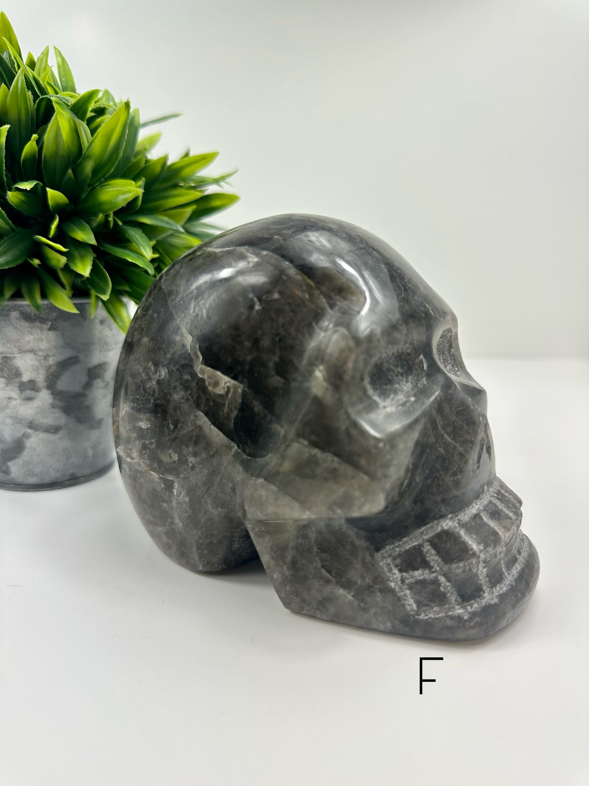 Smokey Quartz Skull F
