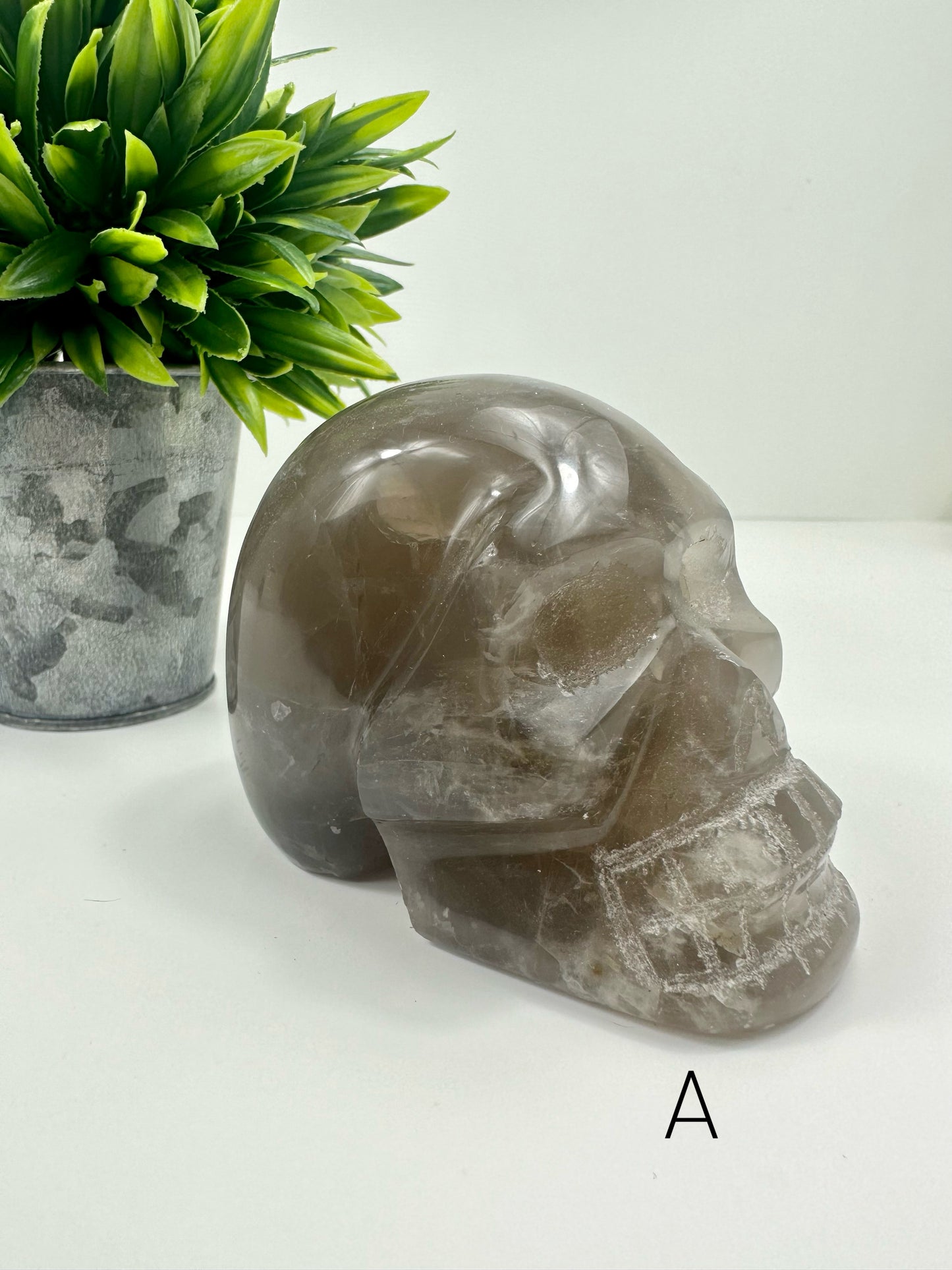 Smokey Quartz Skull A