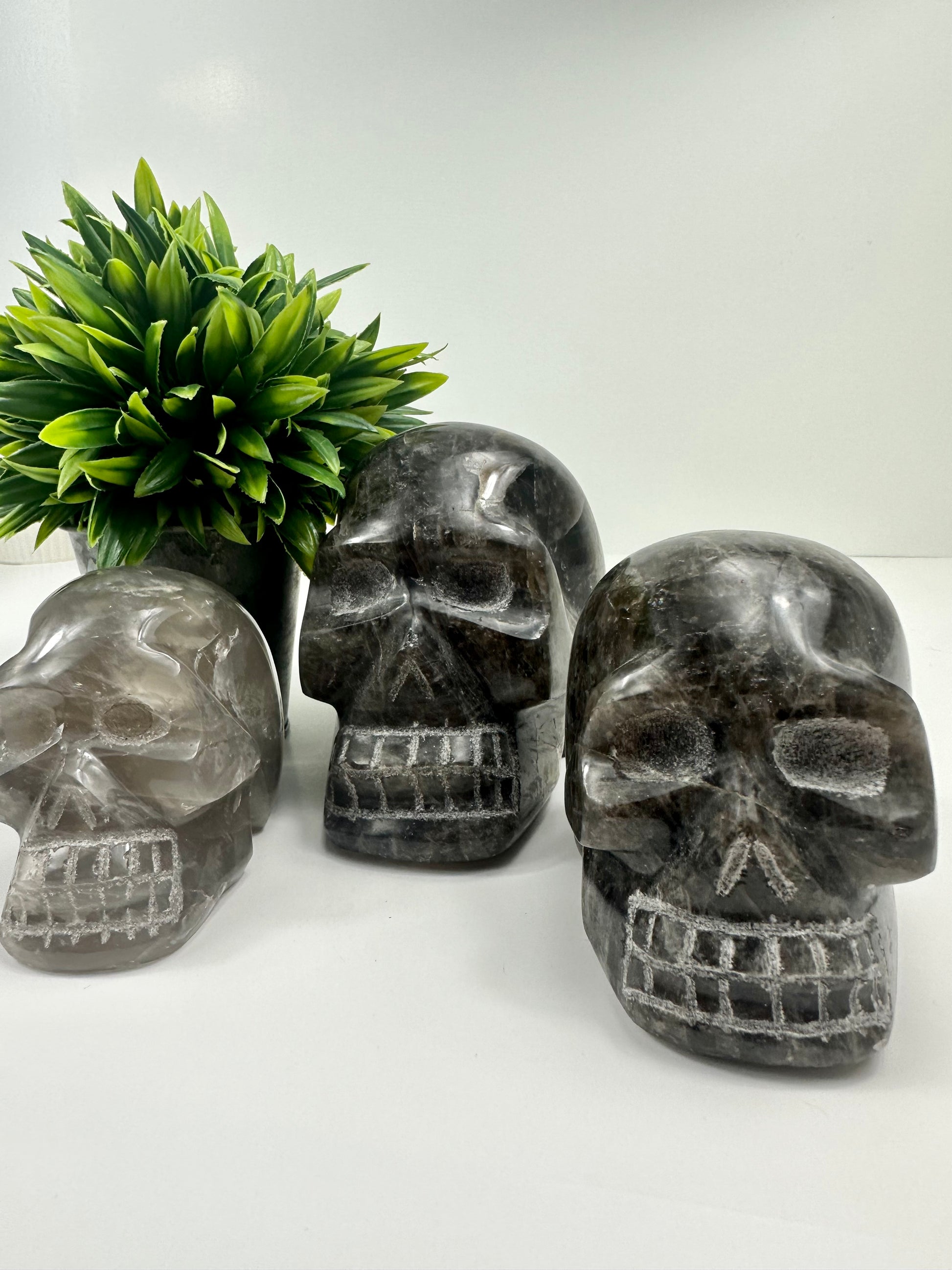 Smokey Quartz Skulls