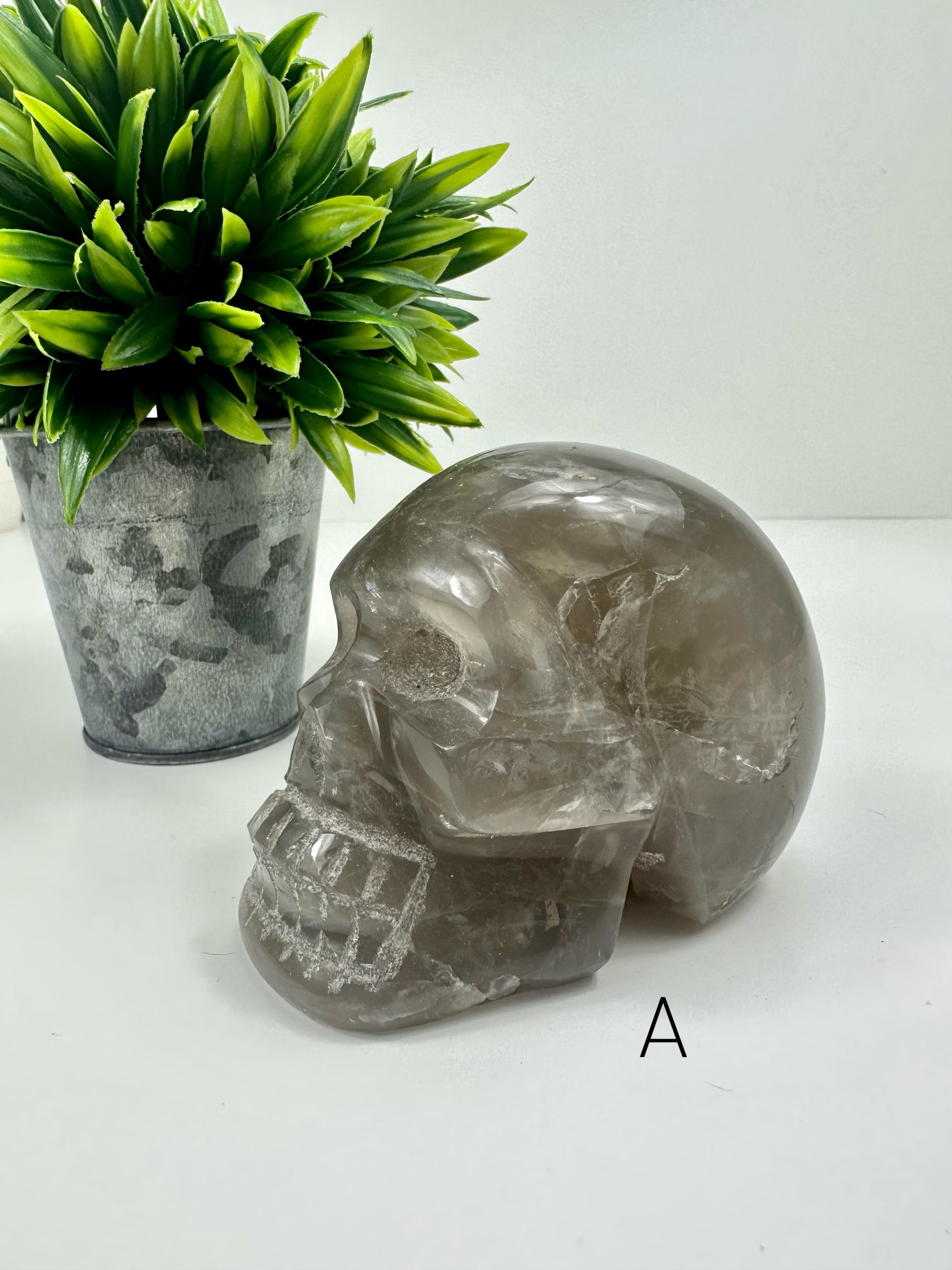 Smokey Quartz Skull A