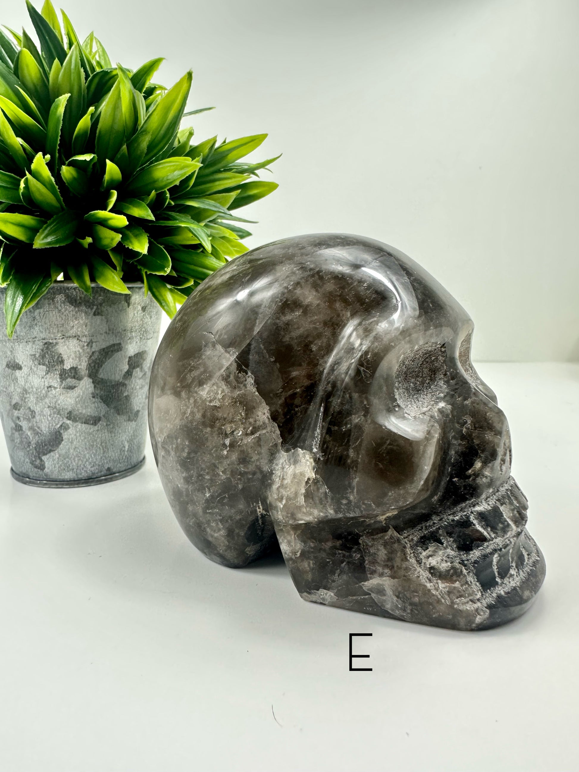 Smokey Quartz Skull E