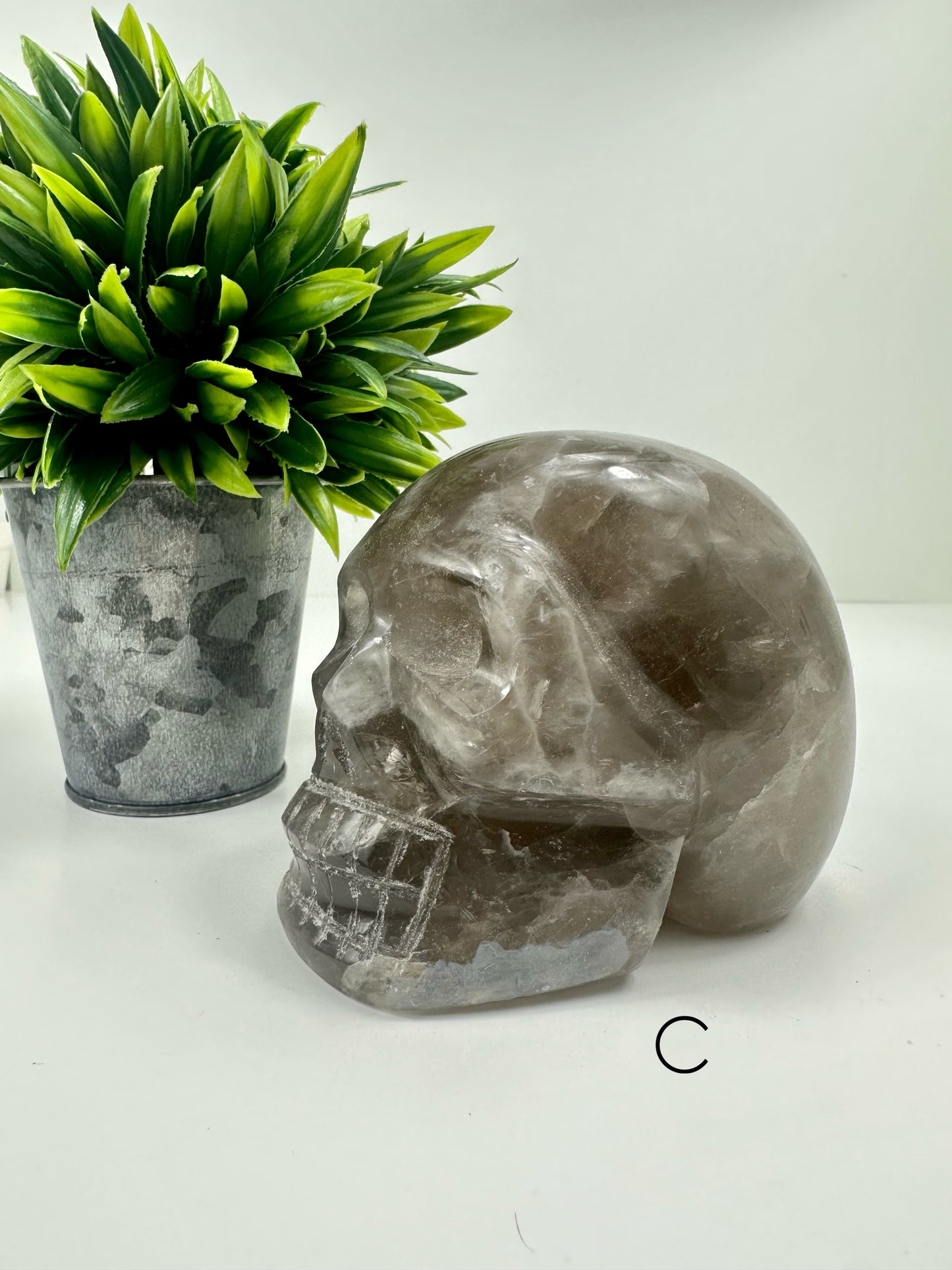 Smokey Quartz Skull C