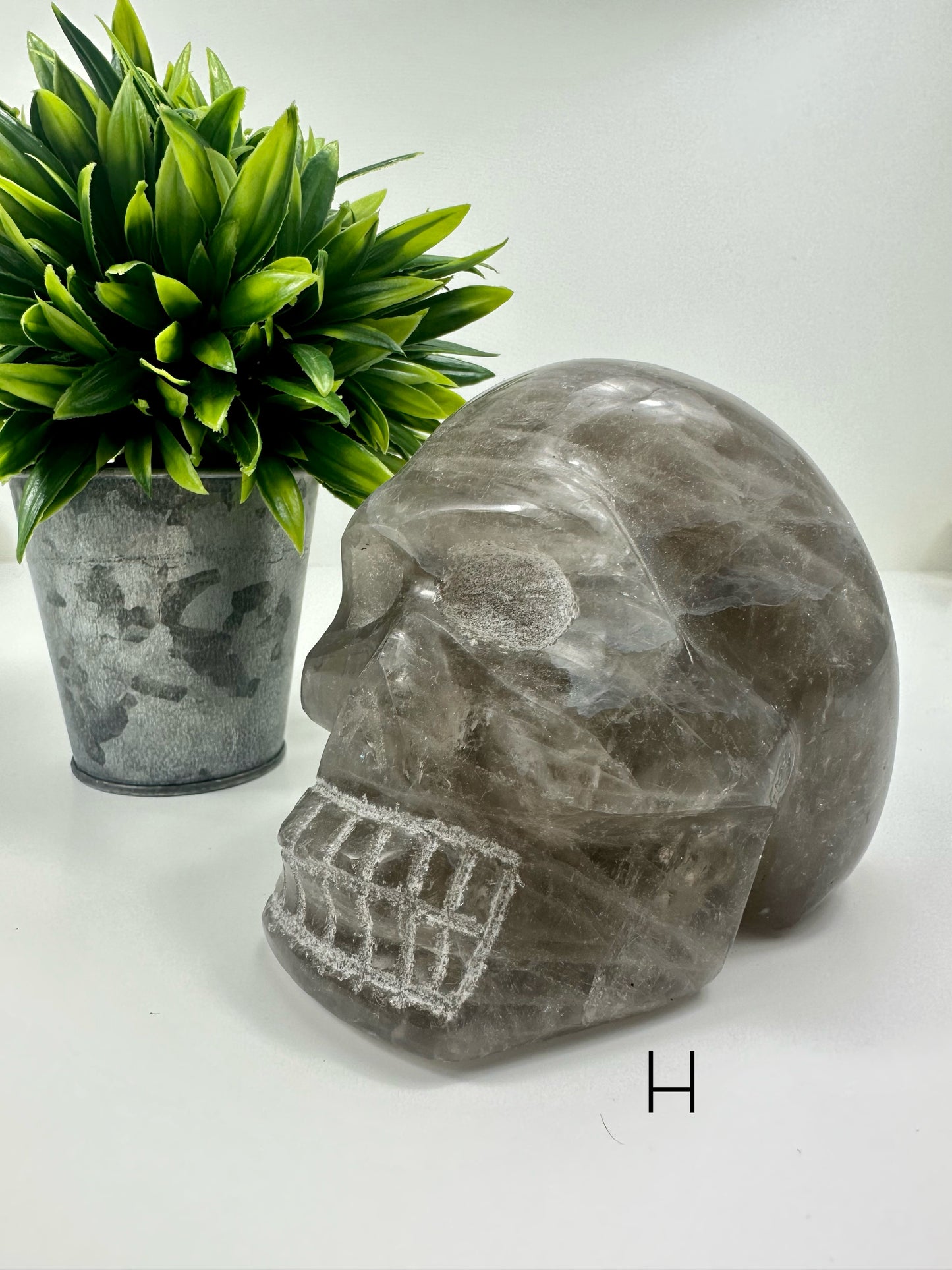 Smokey Quartz Skull H