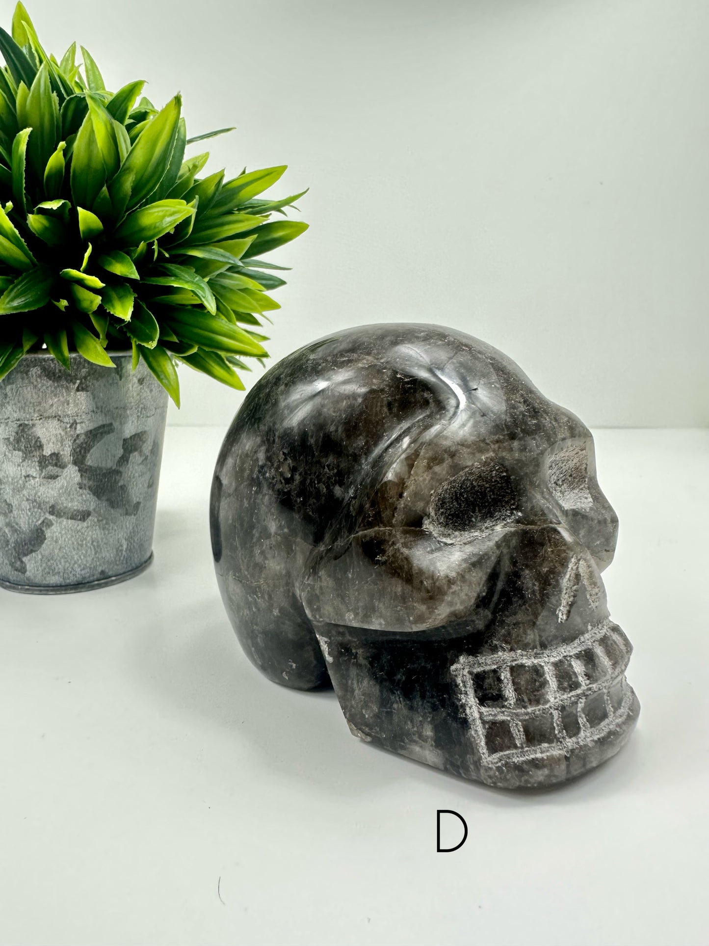 Smokey Quartz Skull D