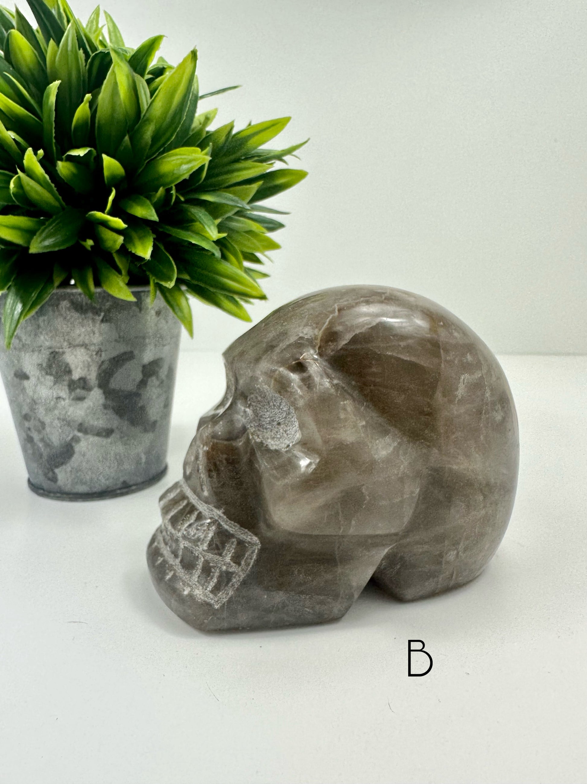 Smokey Quartz Skull B
