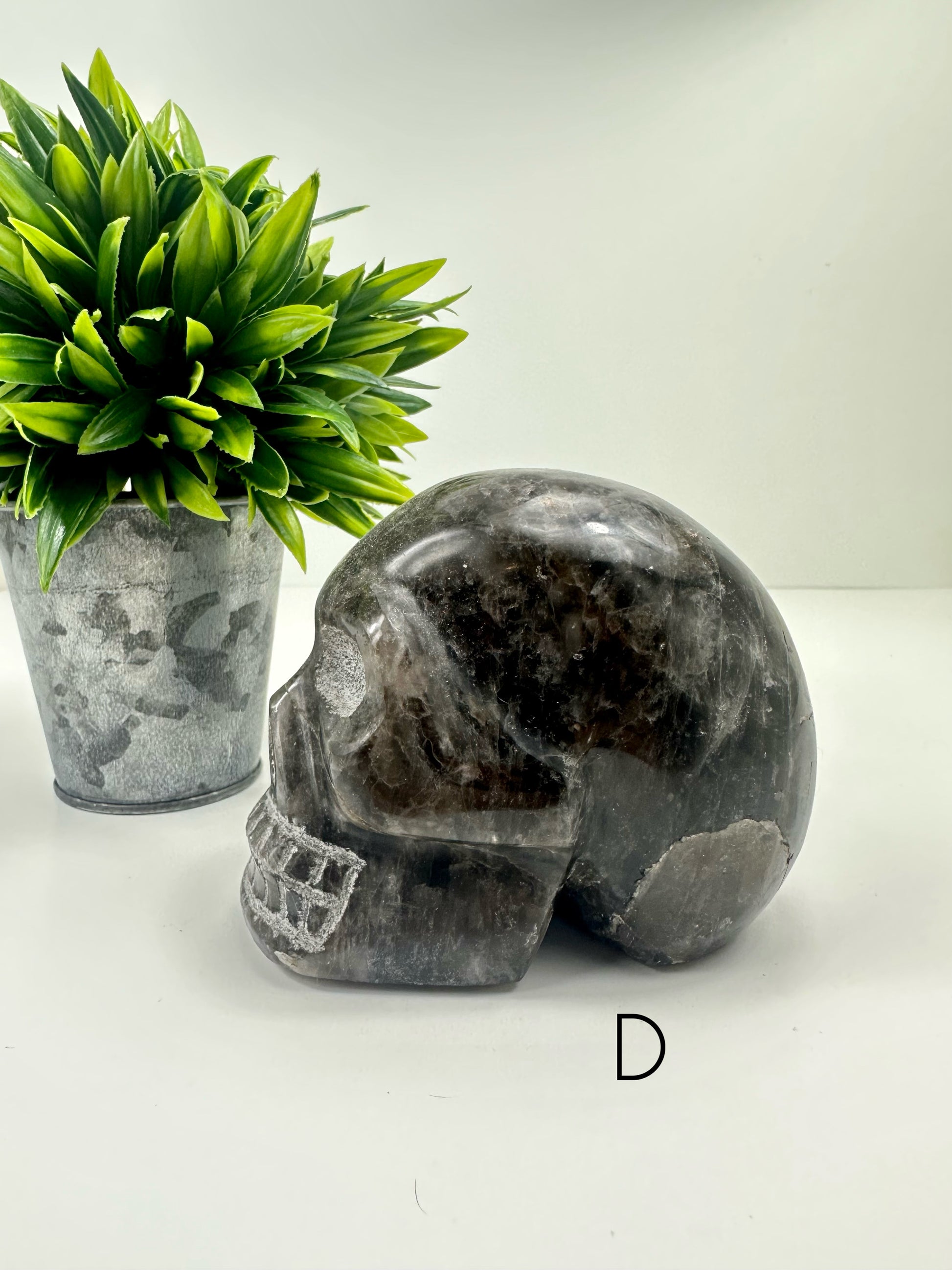 Smokey Quartz Skull D