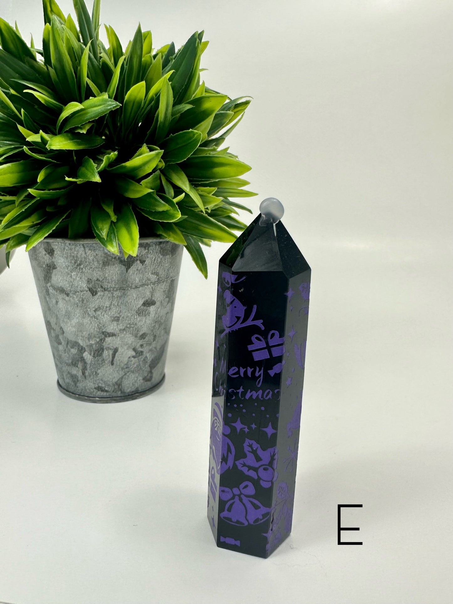Black Obsidian Christmas Tower - E