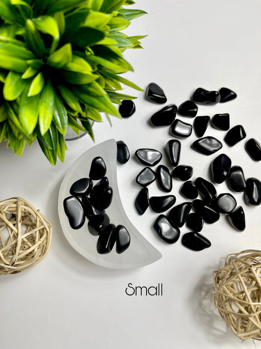Small Black Obsidian Tumbles