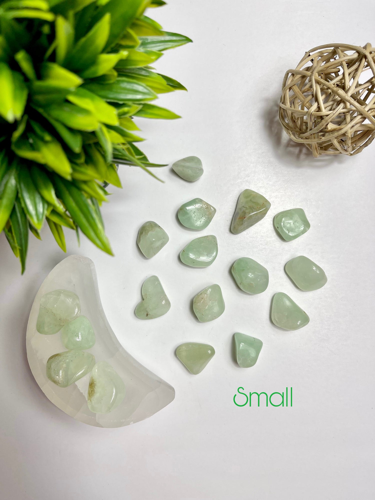 Small Prehnite Tumbles