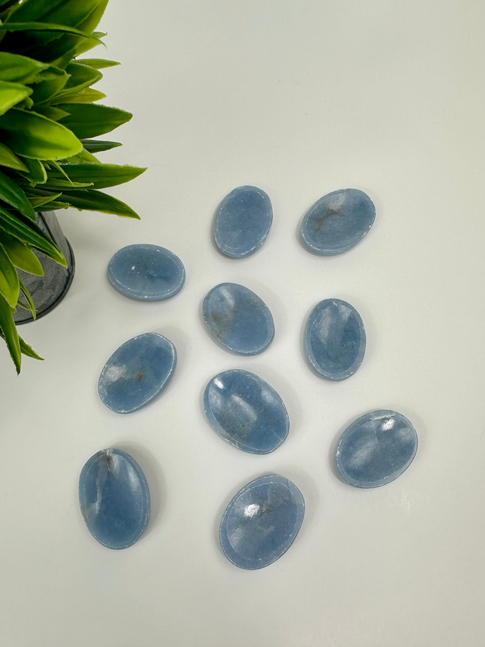 Angelite Worry Stones