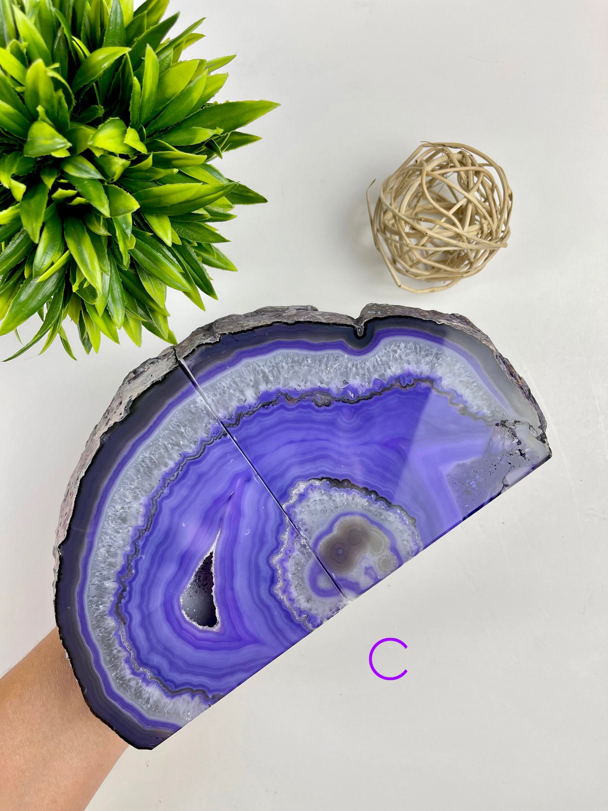 Agate Bookends Style C