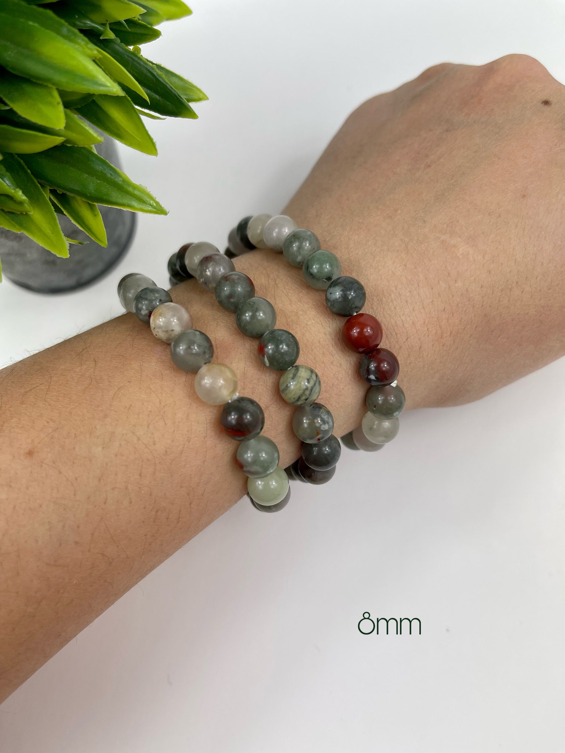 Bloodstone Crystal Bracelets 8mm