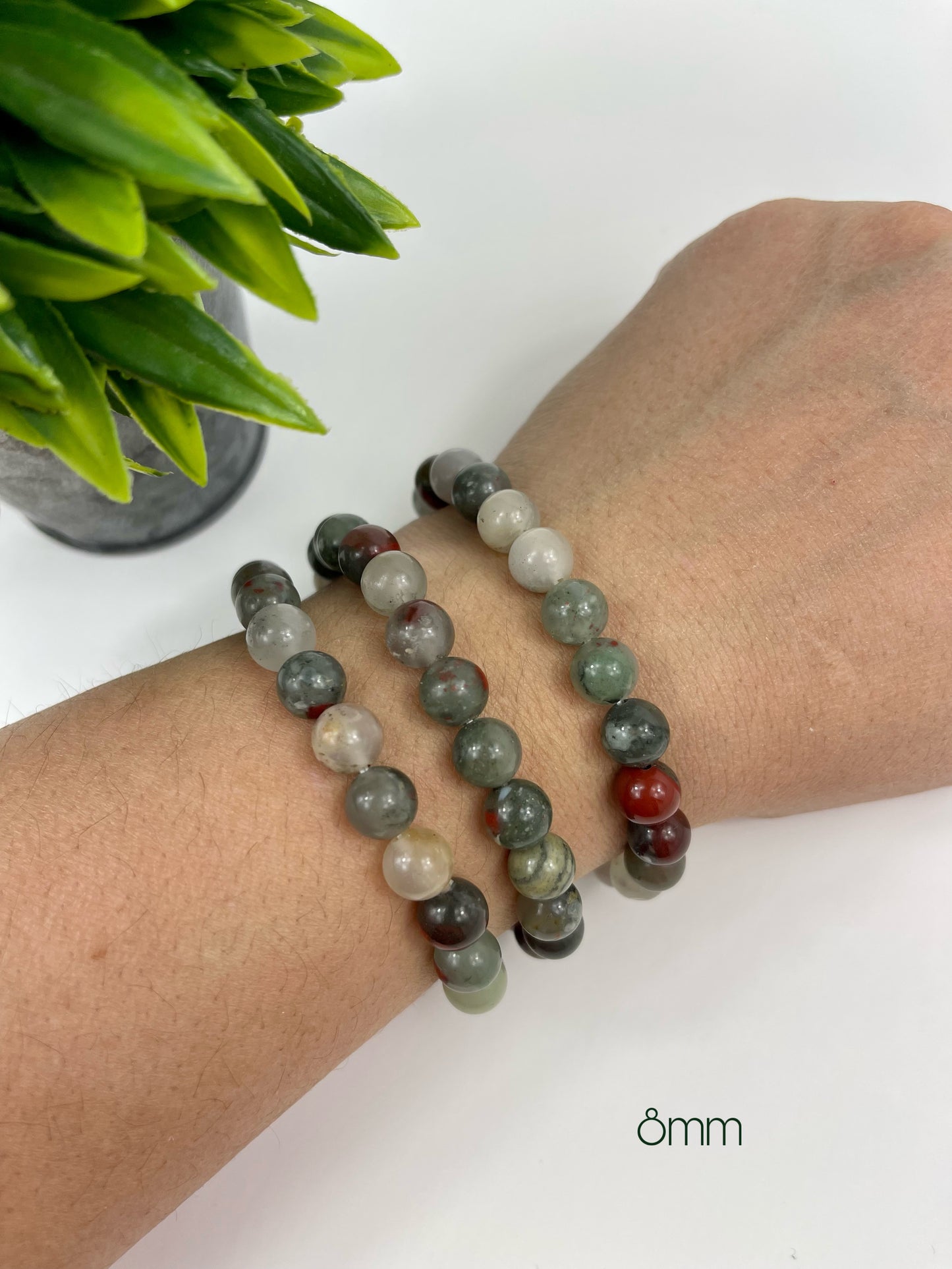 Bloodstone Crystal Bracelets 8mm
