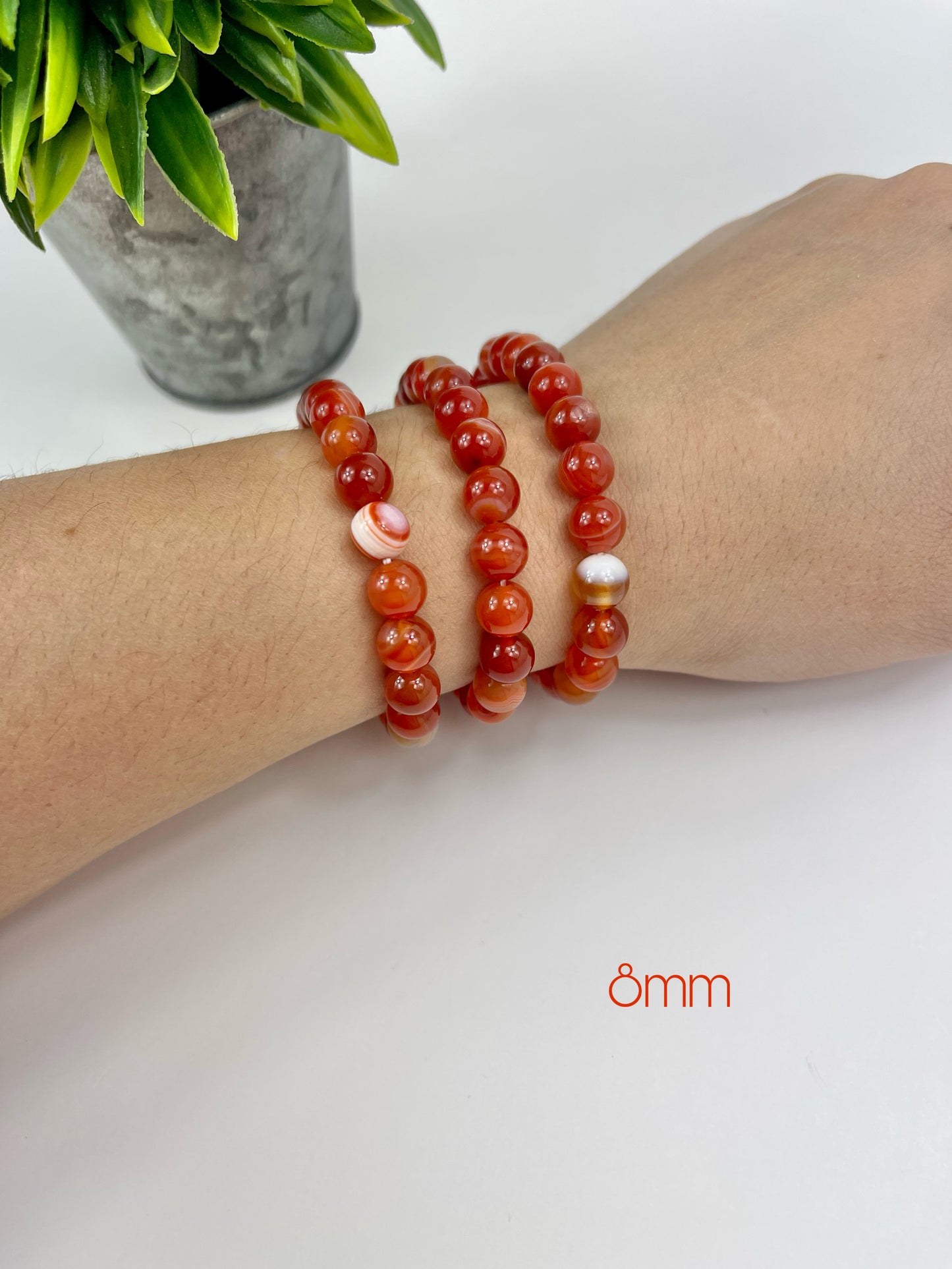 Carnelian Crystal Bracelets 8mm