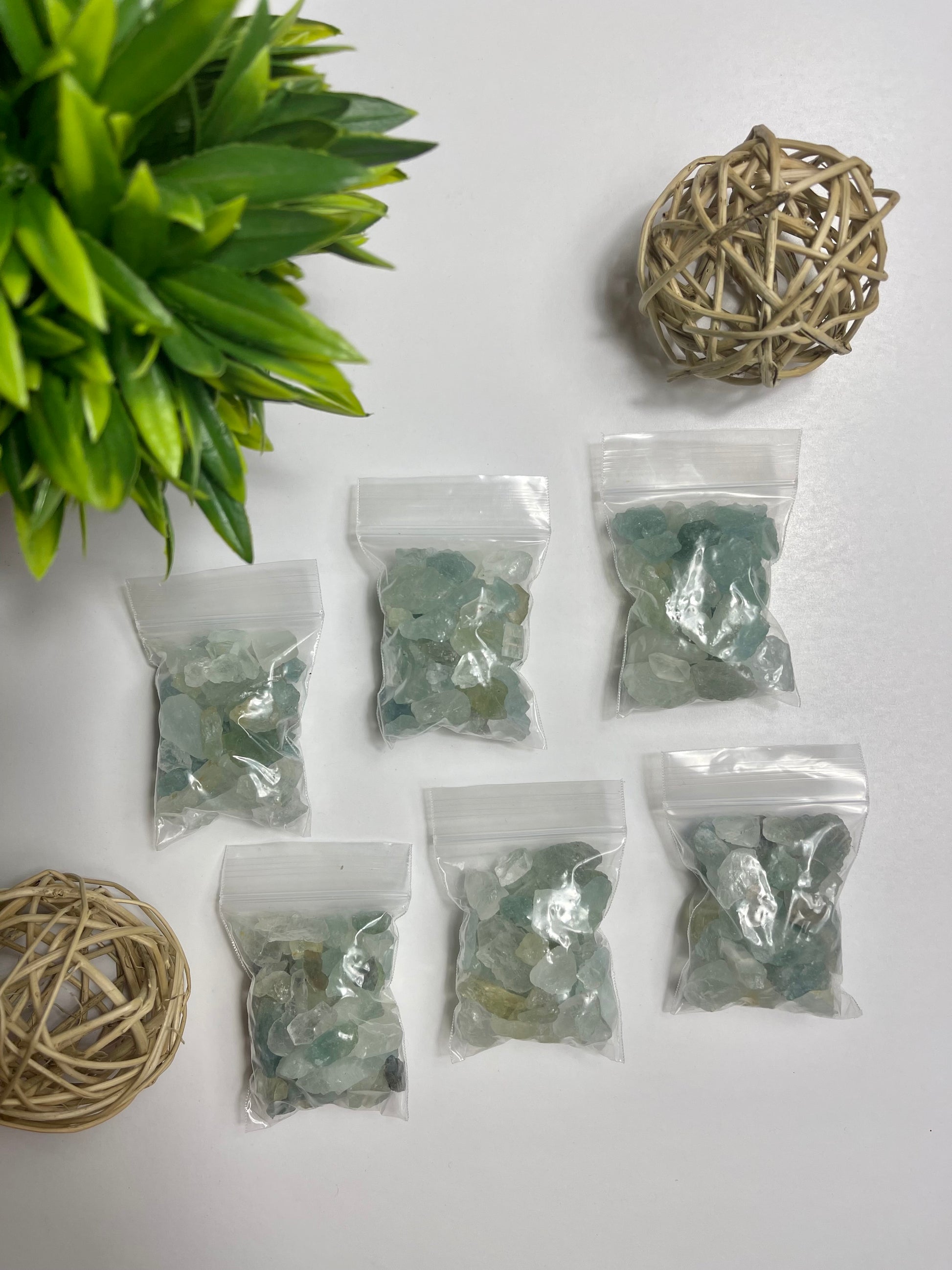 Aquamarine Raw Chip Bags