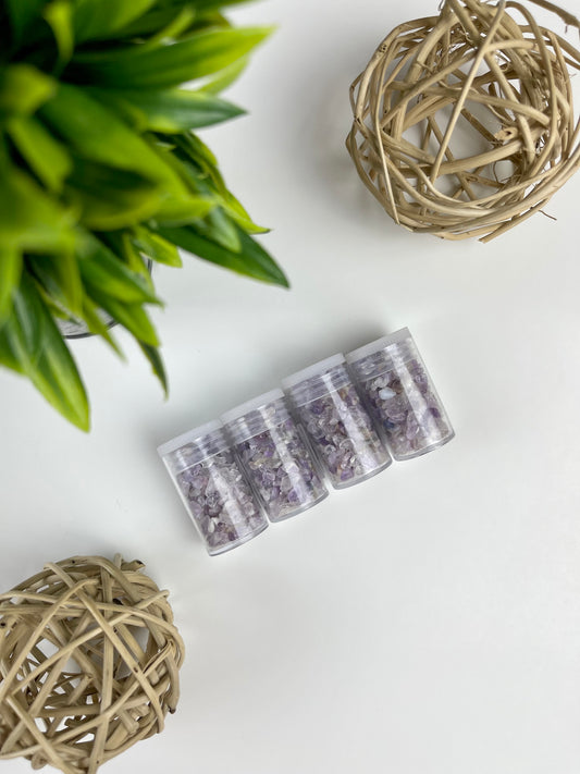 Small Amethyst Raw Crystal Chip Bottles