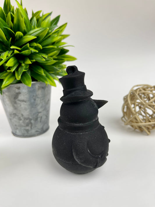 Black Obsidian Matte Snowman