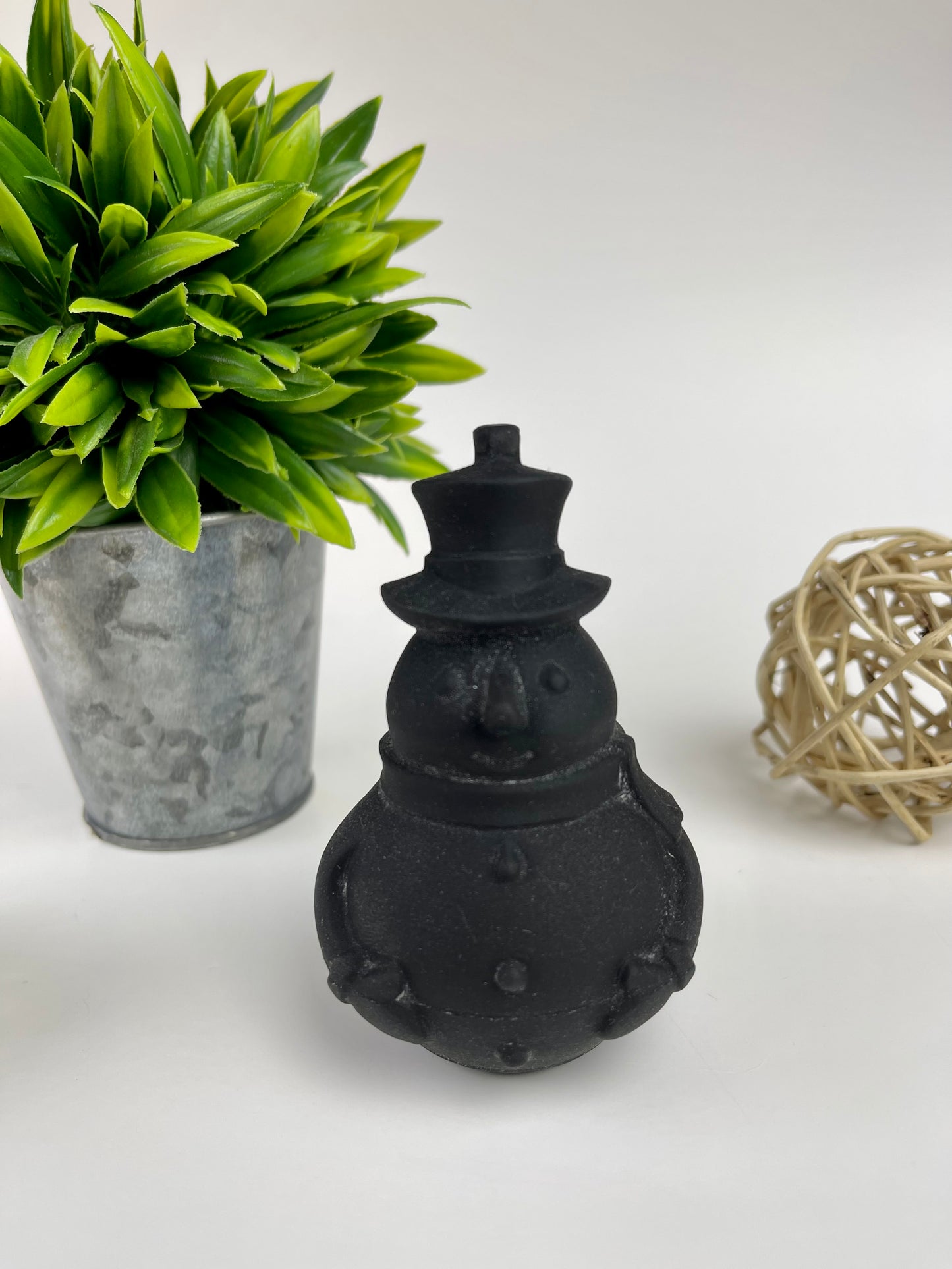 Black Obsidian Matte Snowman