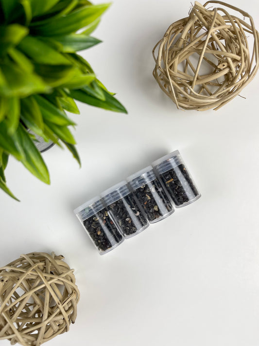 Black Onyx Crystal Chip Bottles