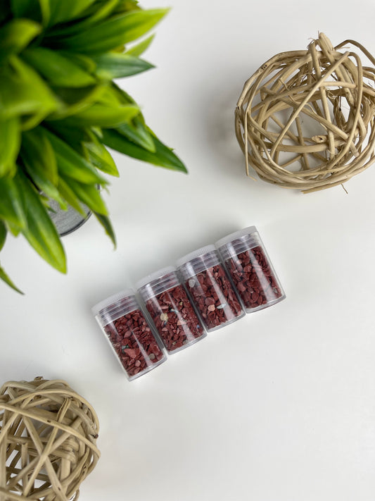 Red Jasper Raw Crystal Chip Bottles - Canadian Crystal Queens