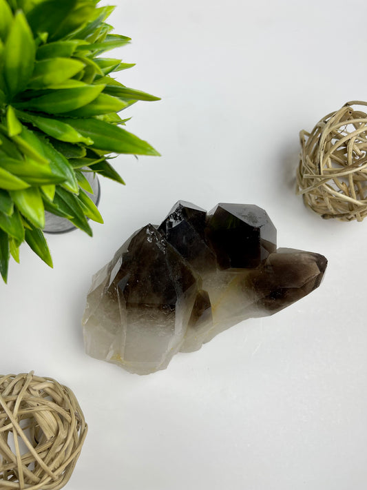 Smokey Quartz Cluster #15 (Dark) - Canadian Crystal Queens