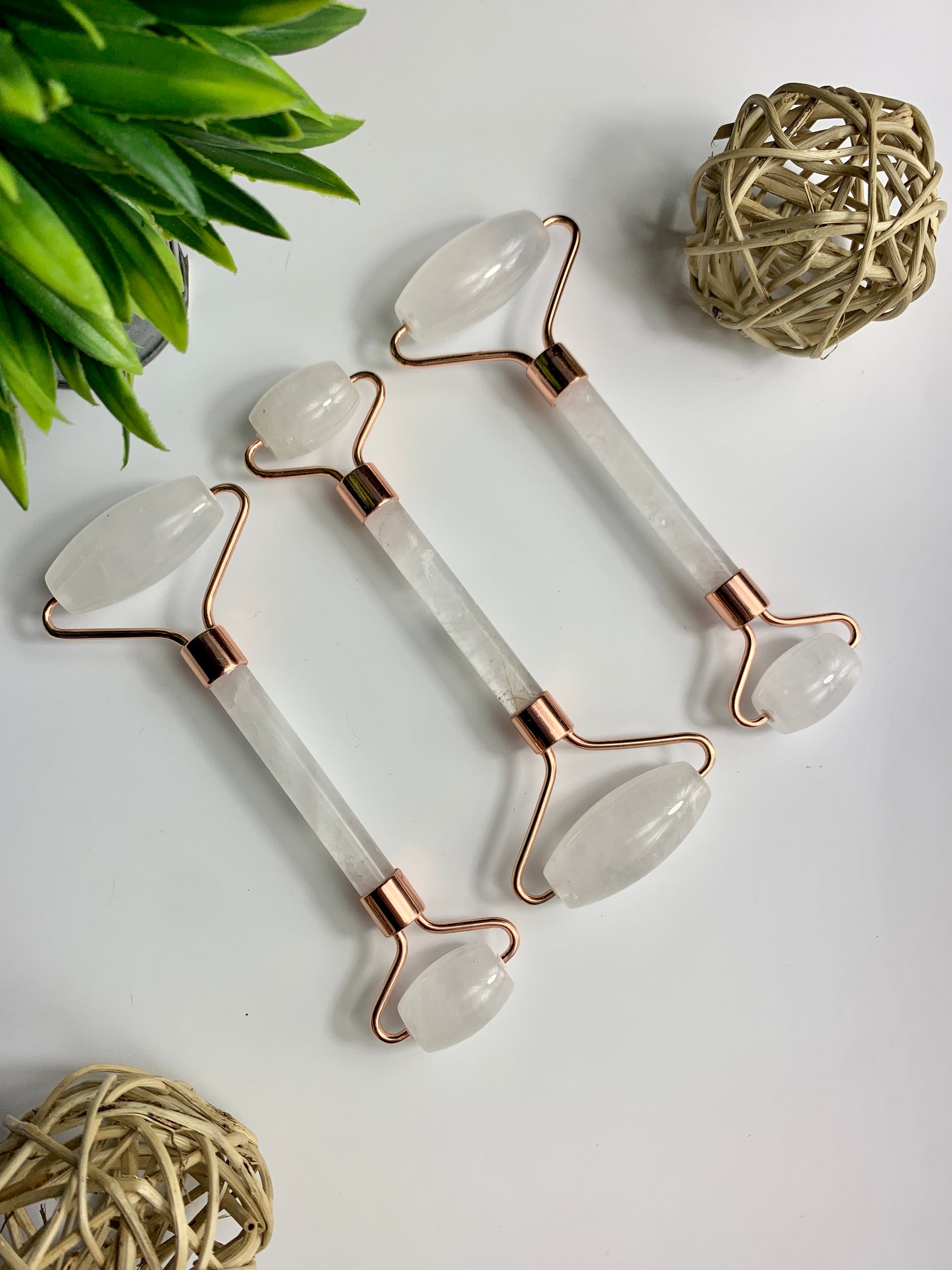 Clear Quartz Massage Facial Rollers