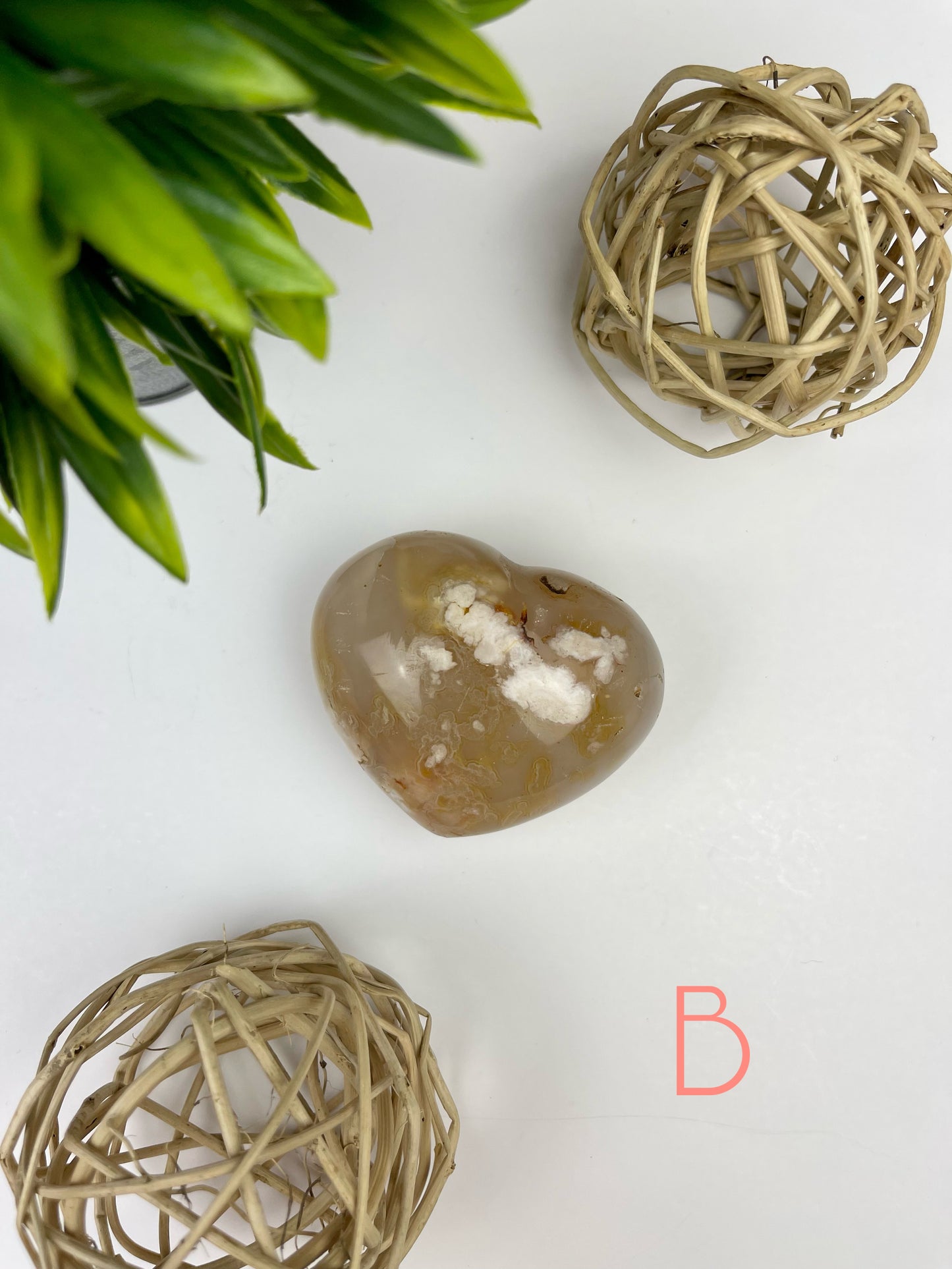 Flower Agate Heart B