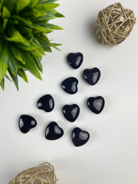 Blue Goldstone Hearts