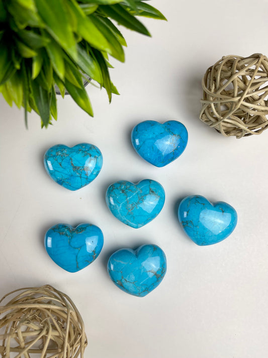 Blue Howlite Hearts - Canadian Crystal Queens