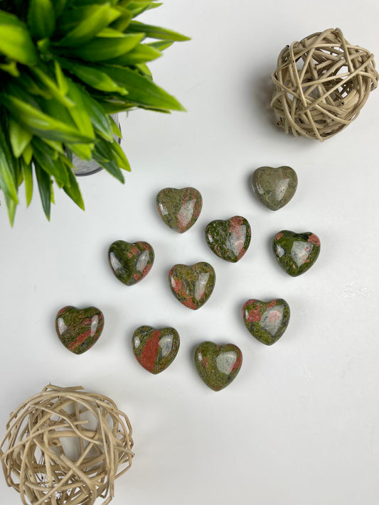 Medium Unakite Hearts