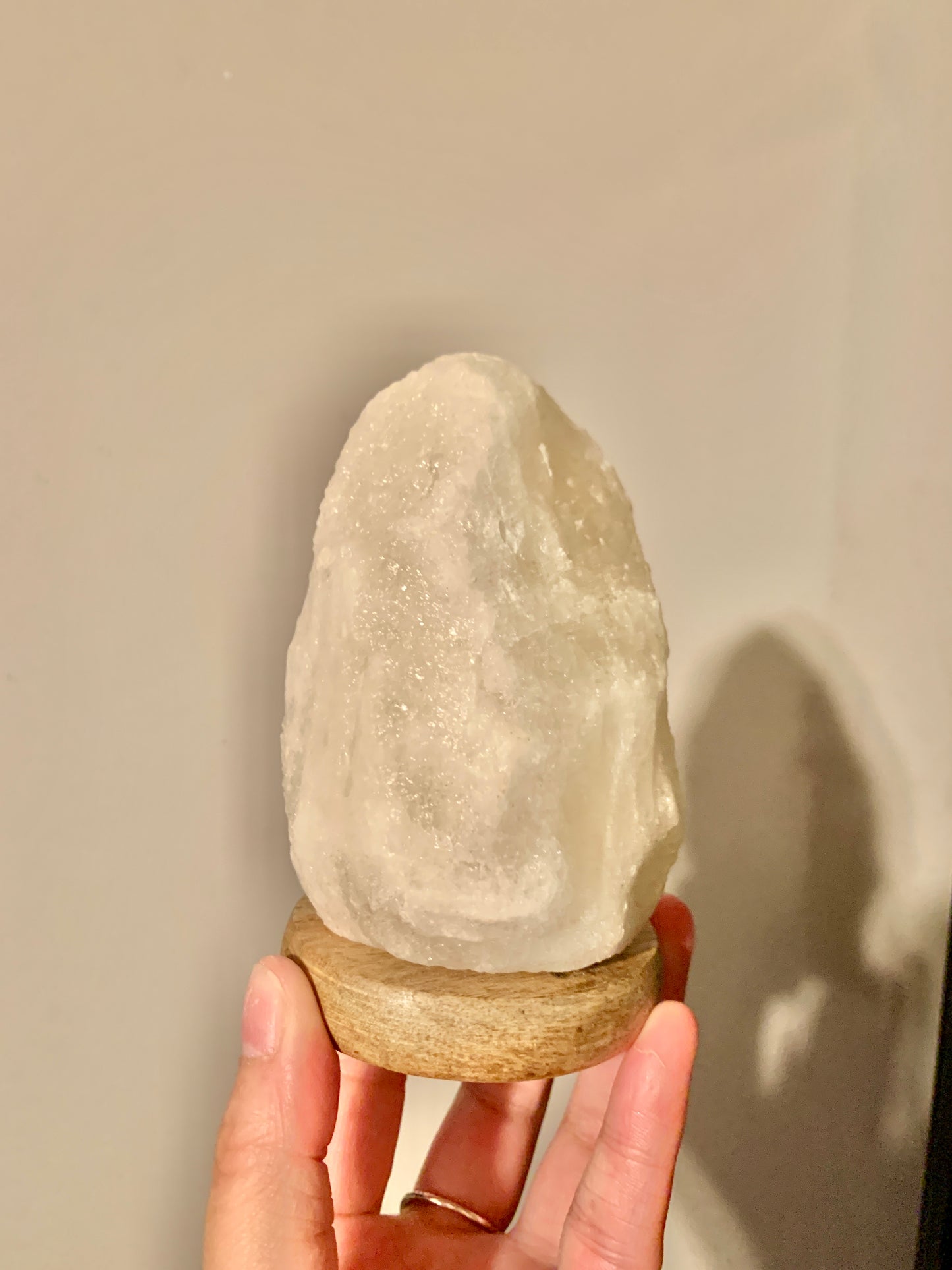 USB Colour Changing White Himalayan Salt Lamp - Natural