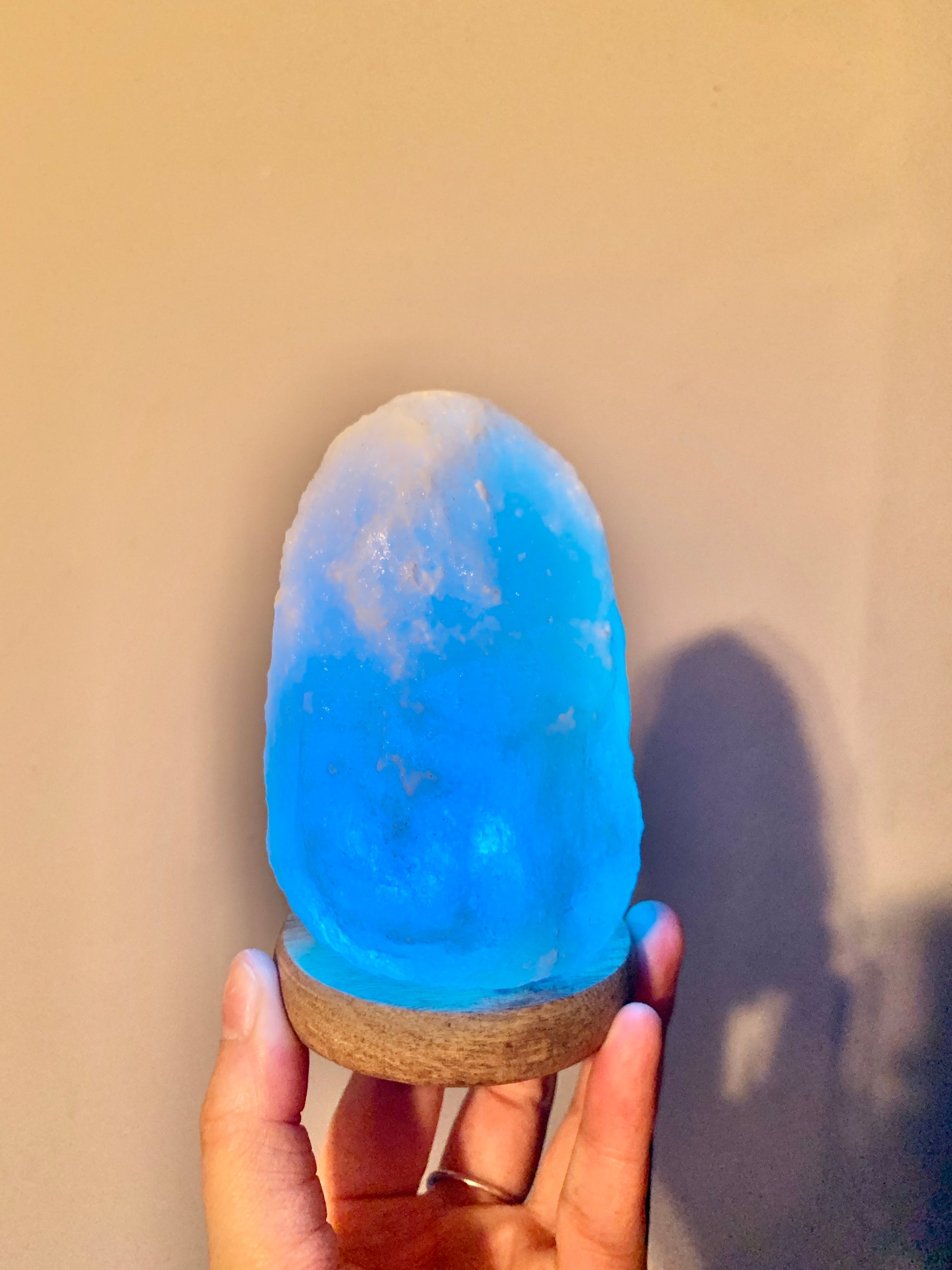 USB Colour Changing White Himalayan Salt Lamp - Natural