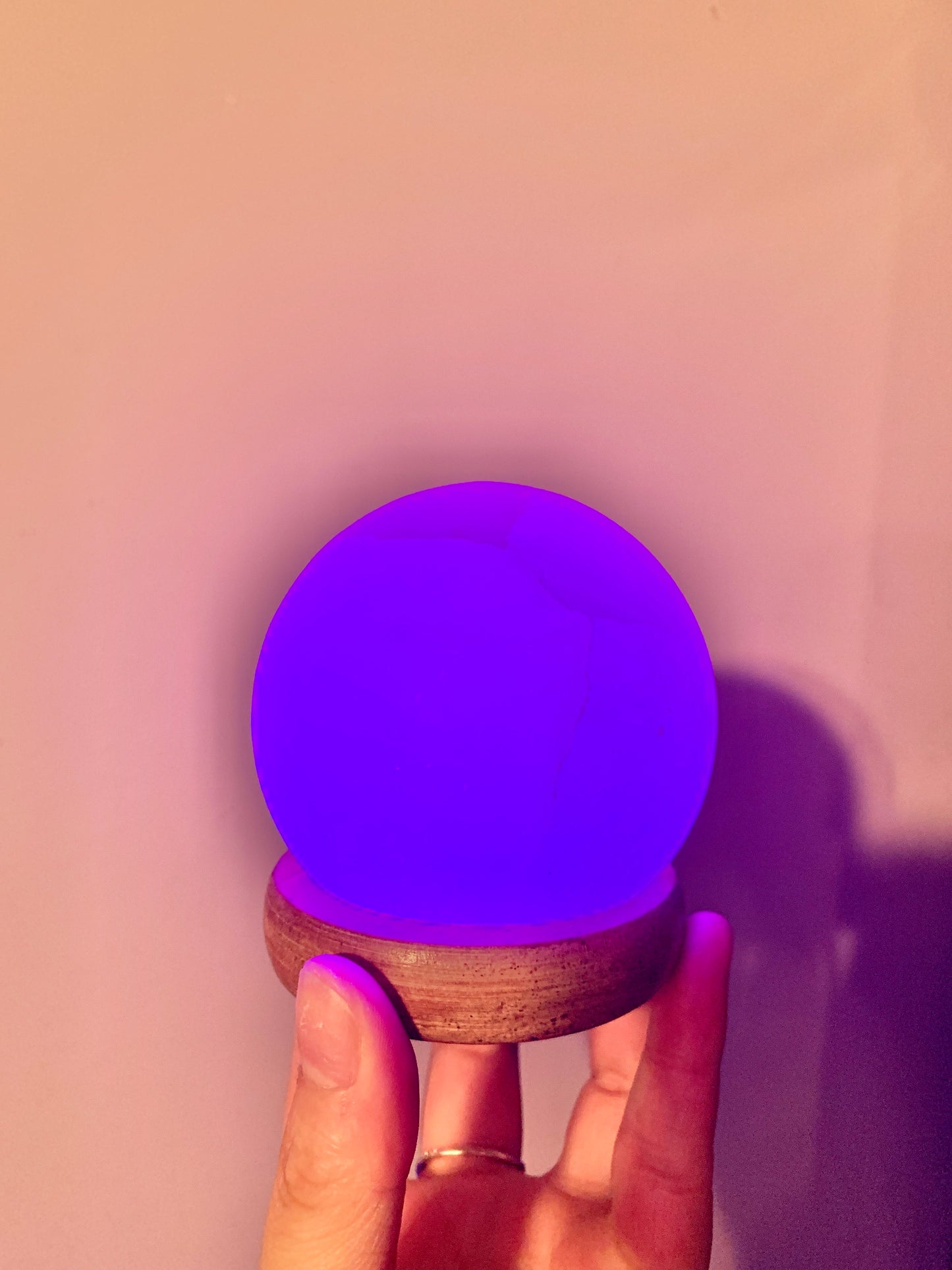USB Colour Changing White Himalayan Salt Lamp - Sphere