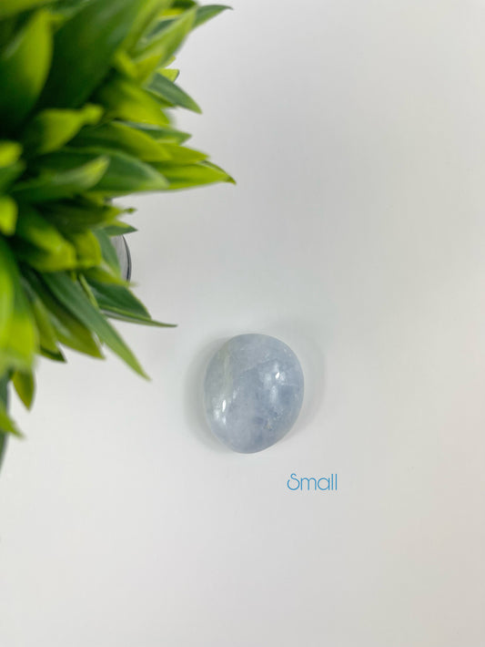 Small Blue Calcite Palm Stones